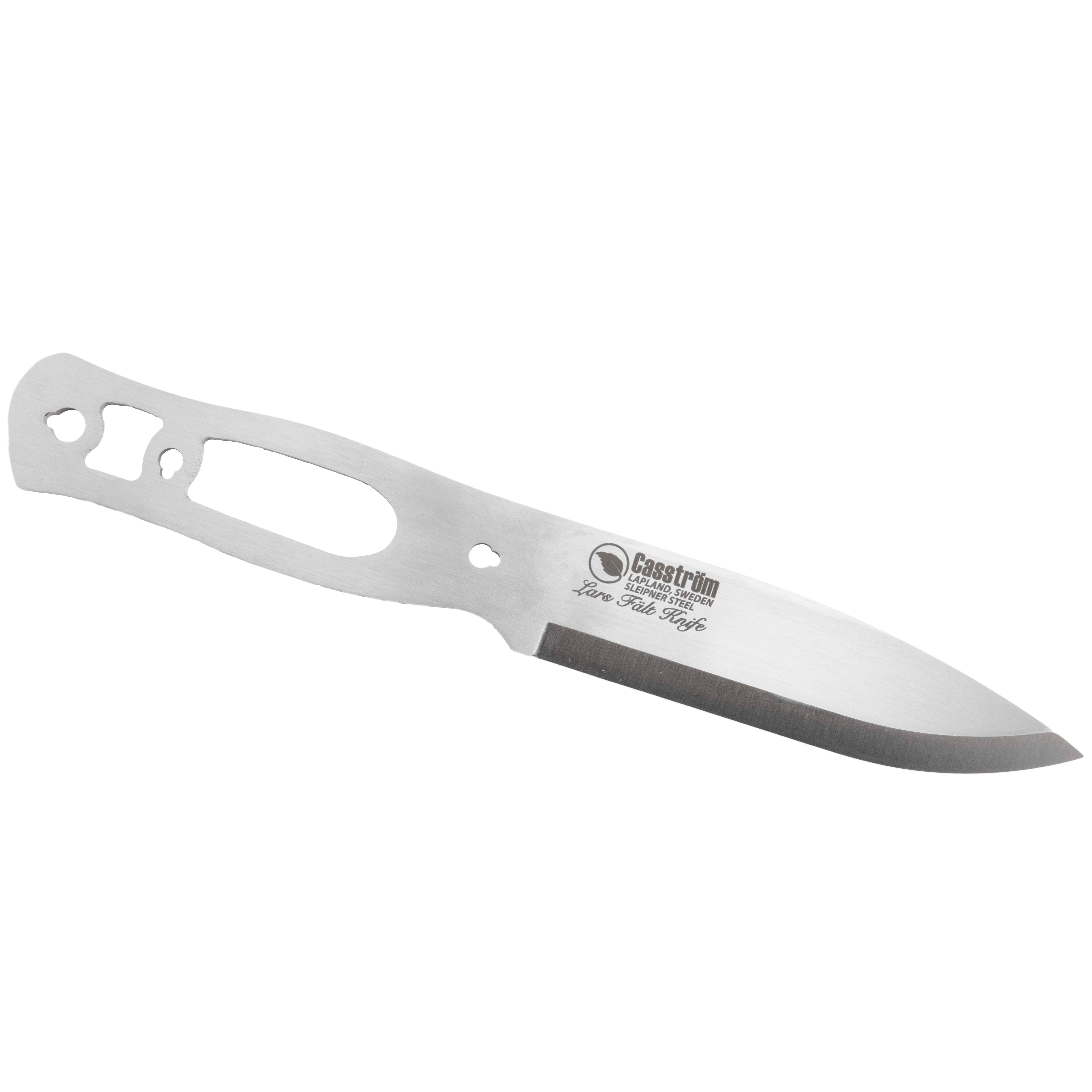 Casström Lars fältkniv med läderslida och läderlanyard