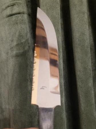 Handsmidet knivblad Halvor Jøntvedt Mässingsrygg