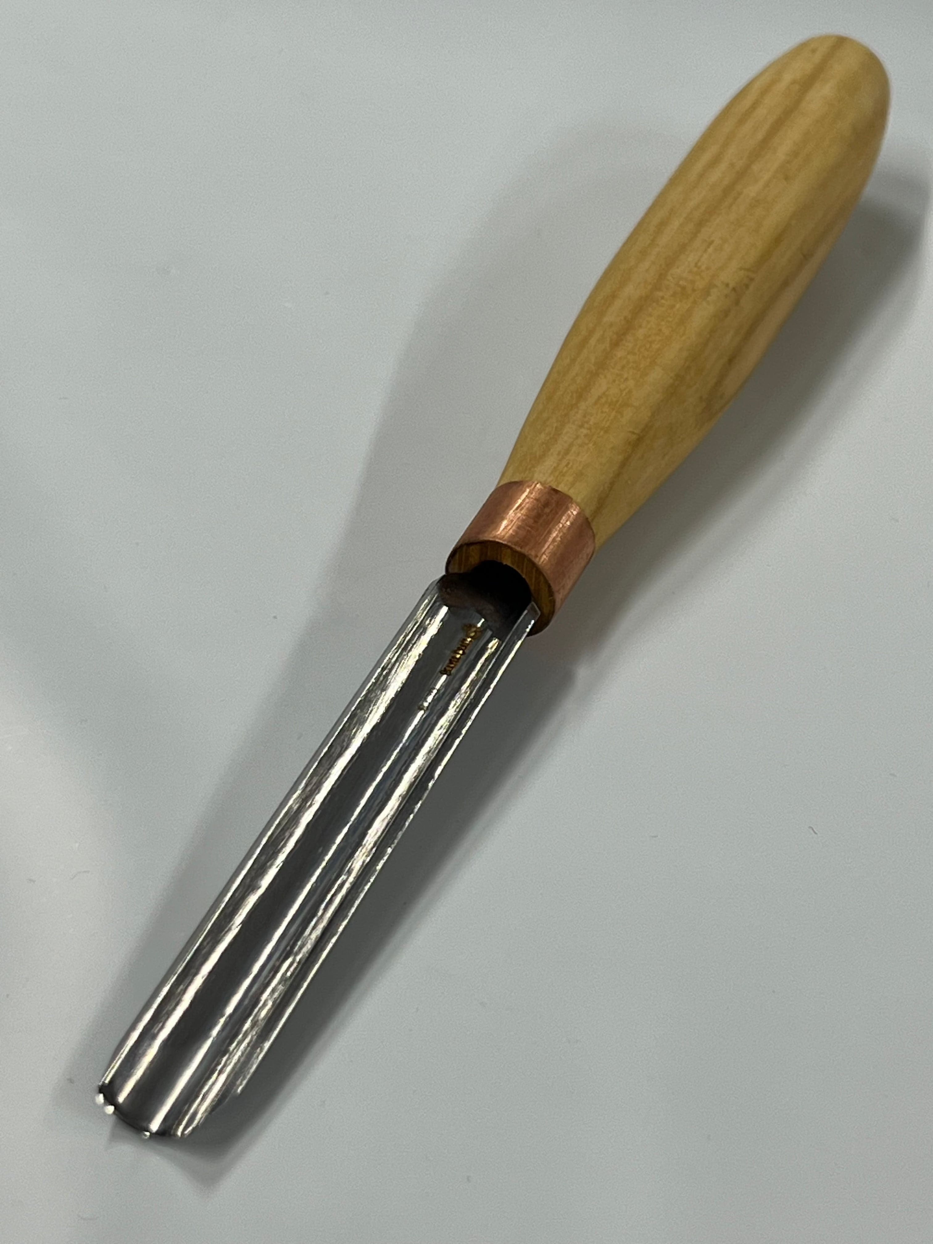 Treskjæringsjern 80x10mm rett rundet meisel K9/10