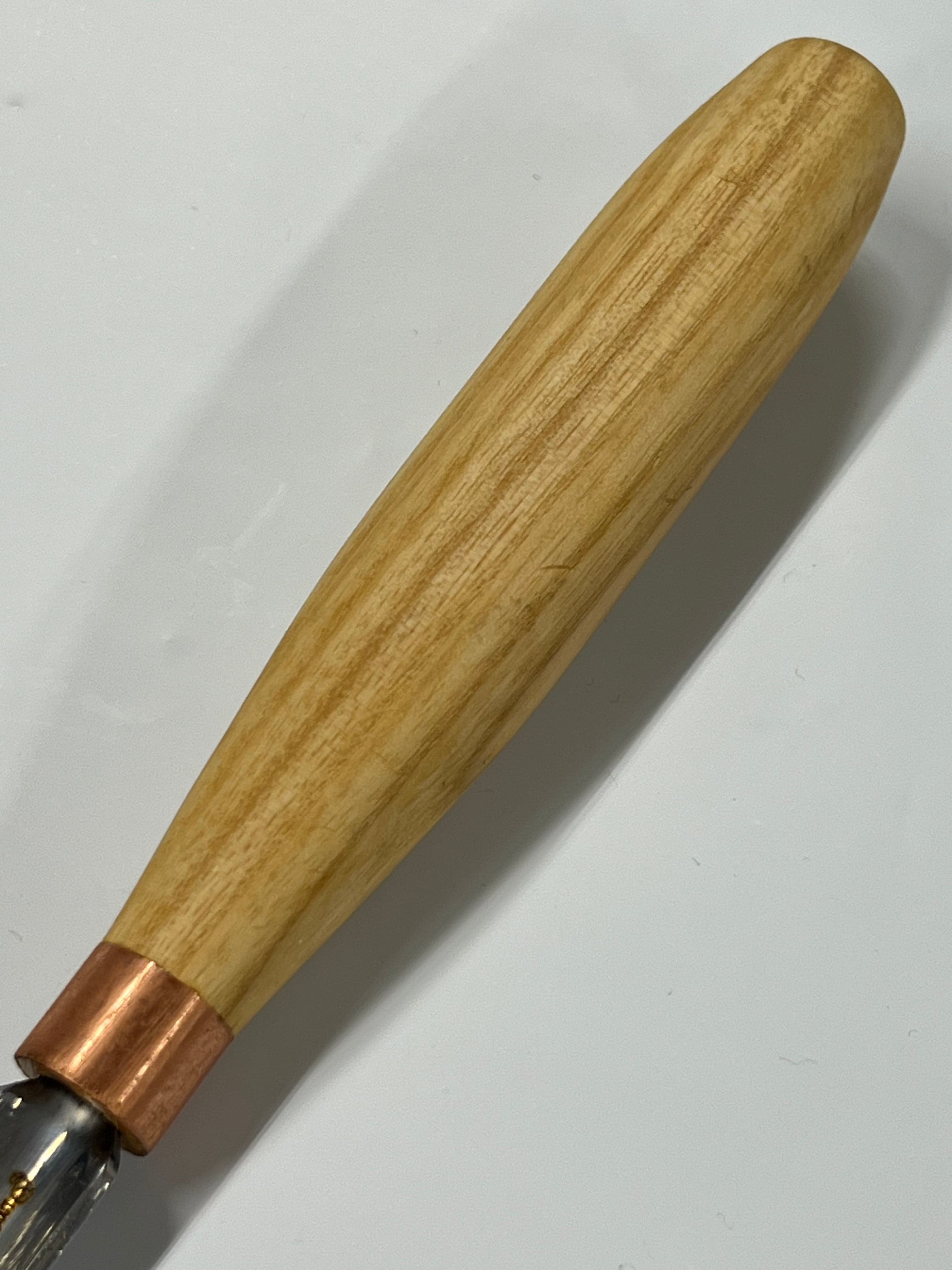 Treskjæringsjern 80x10mm rett rundet meisel K9/10