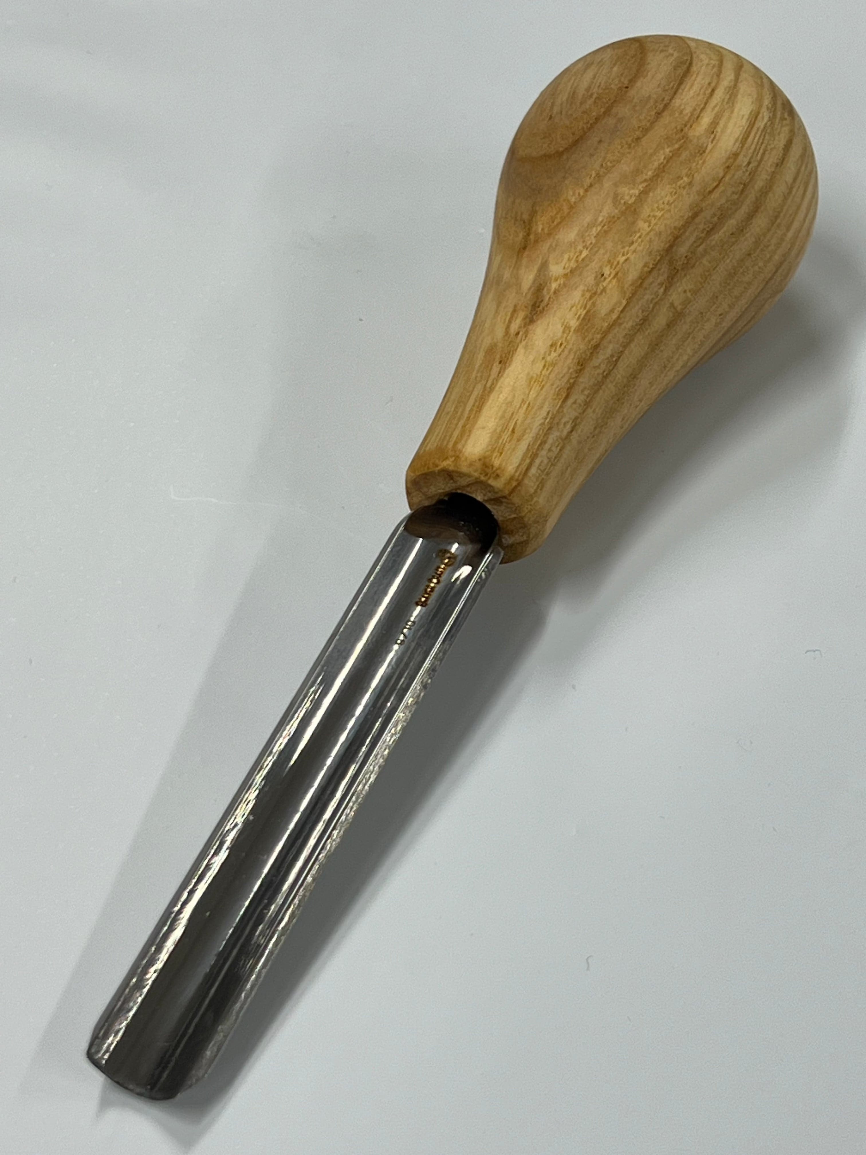 Treskjæringsjern 75x10mm rett rundet meisel P9/10 m/kulehåntak