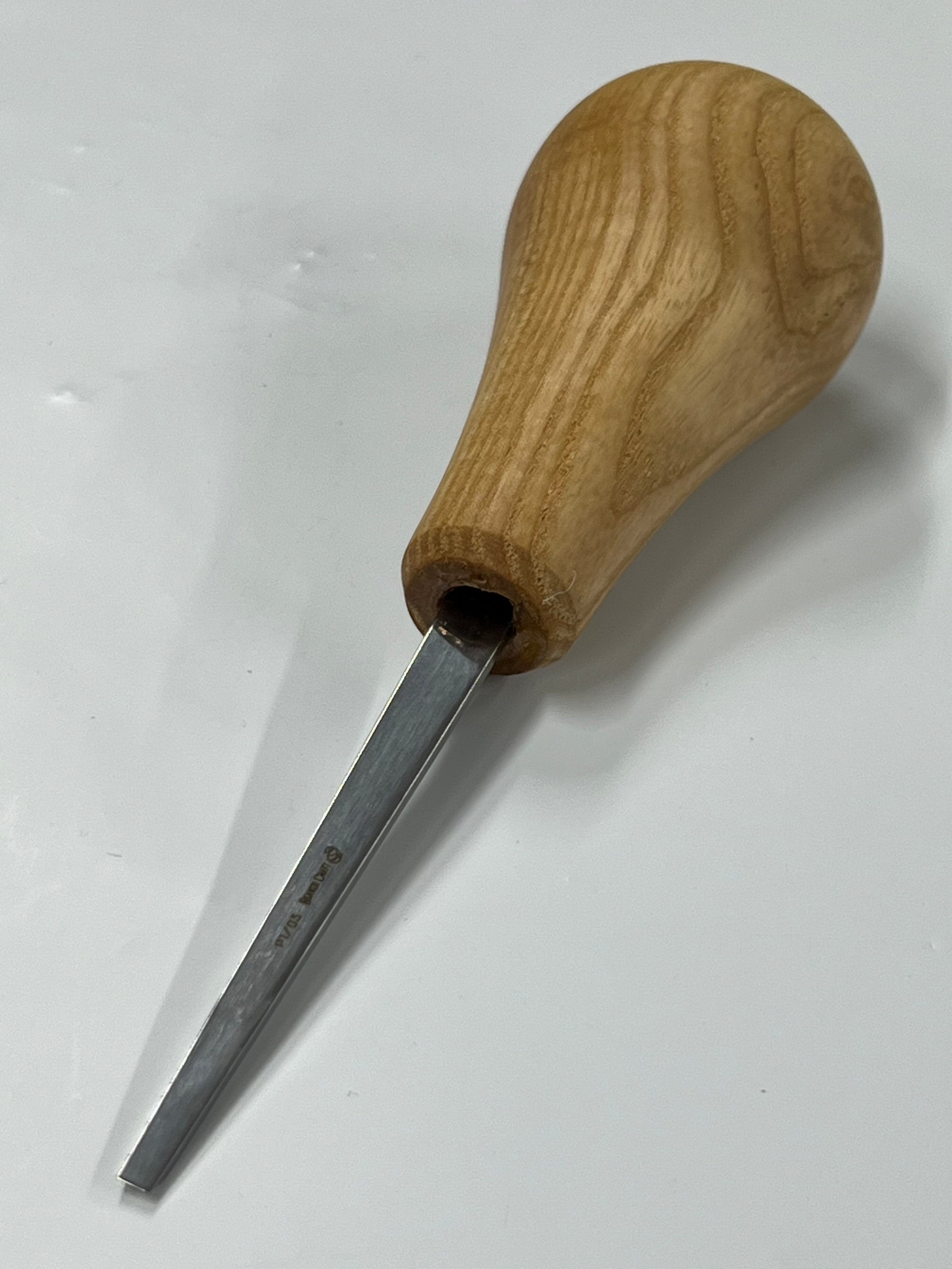 Treskjæringsjern 75x3mm rett flat meisel P1/03 m/kulehåntak