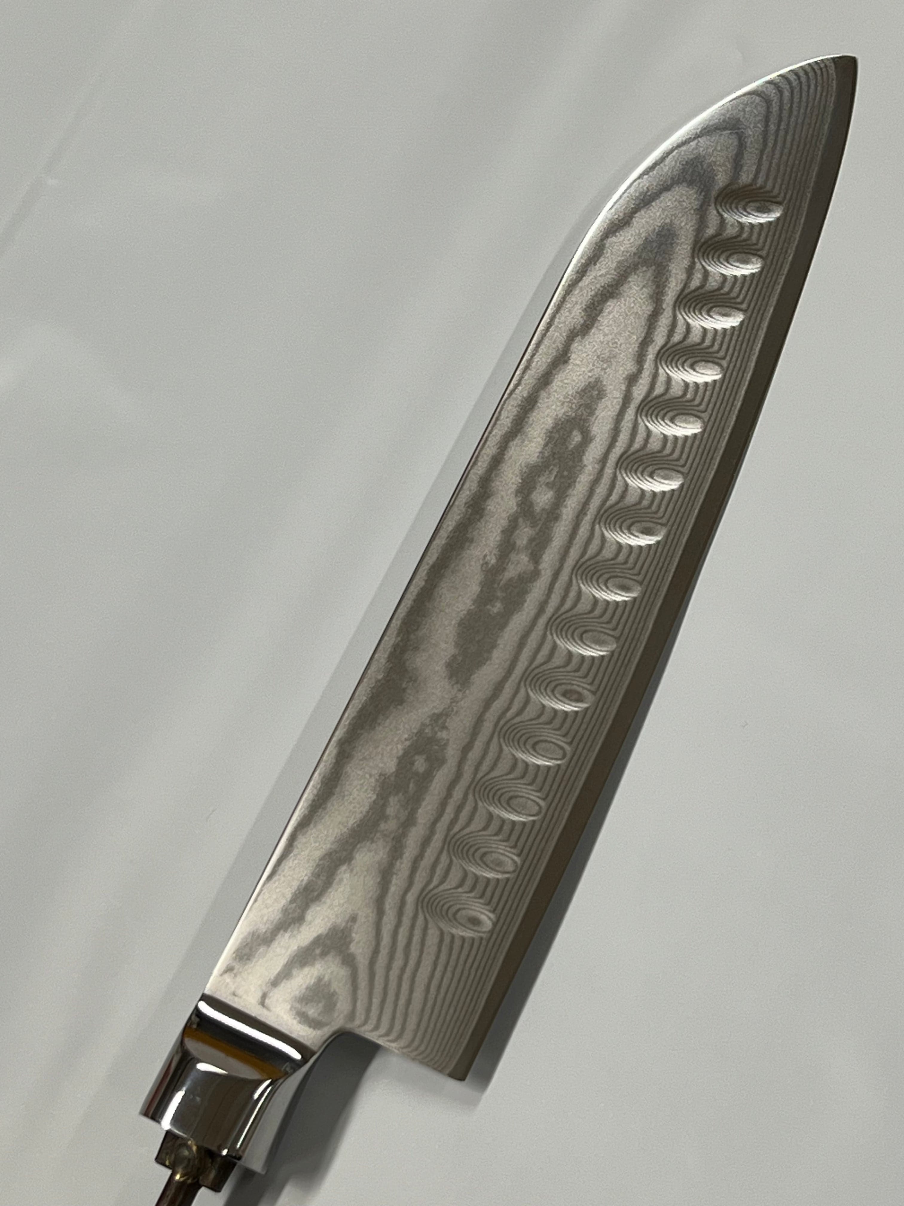Santoku - AUS10 Damask kockkniv 7" lansett med slida