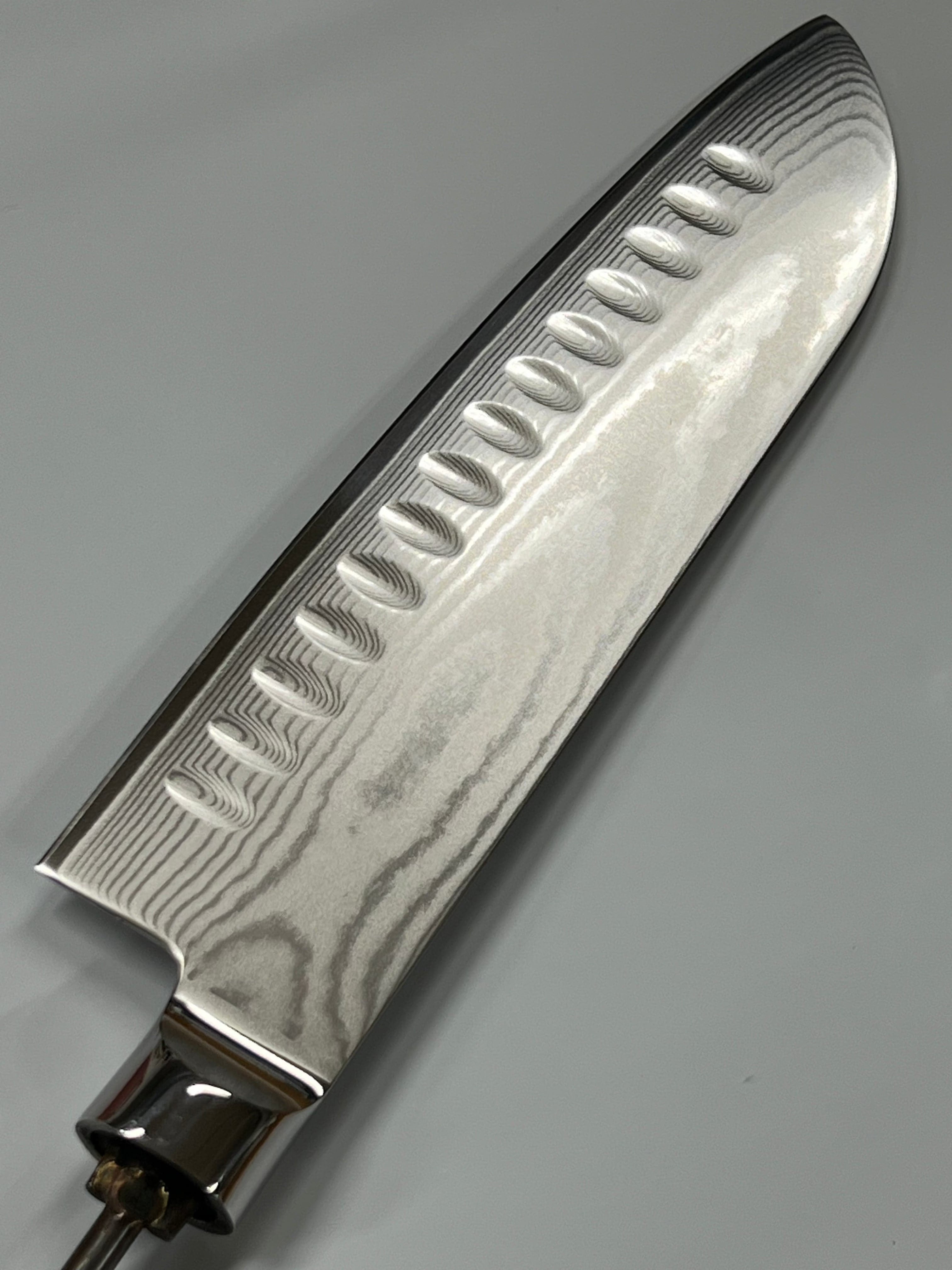 Santoku - AUS10 Damask kockkniv 7" lansett med slida