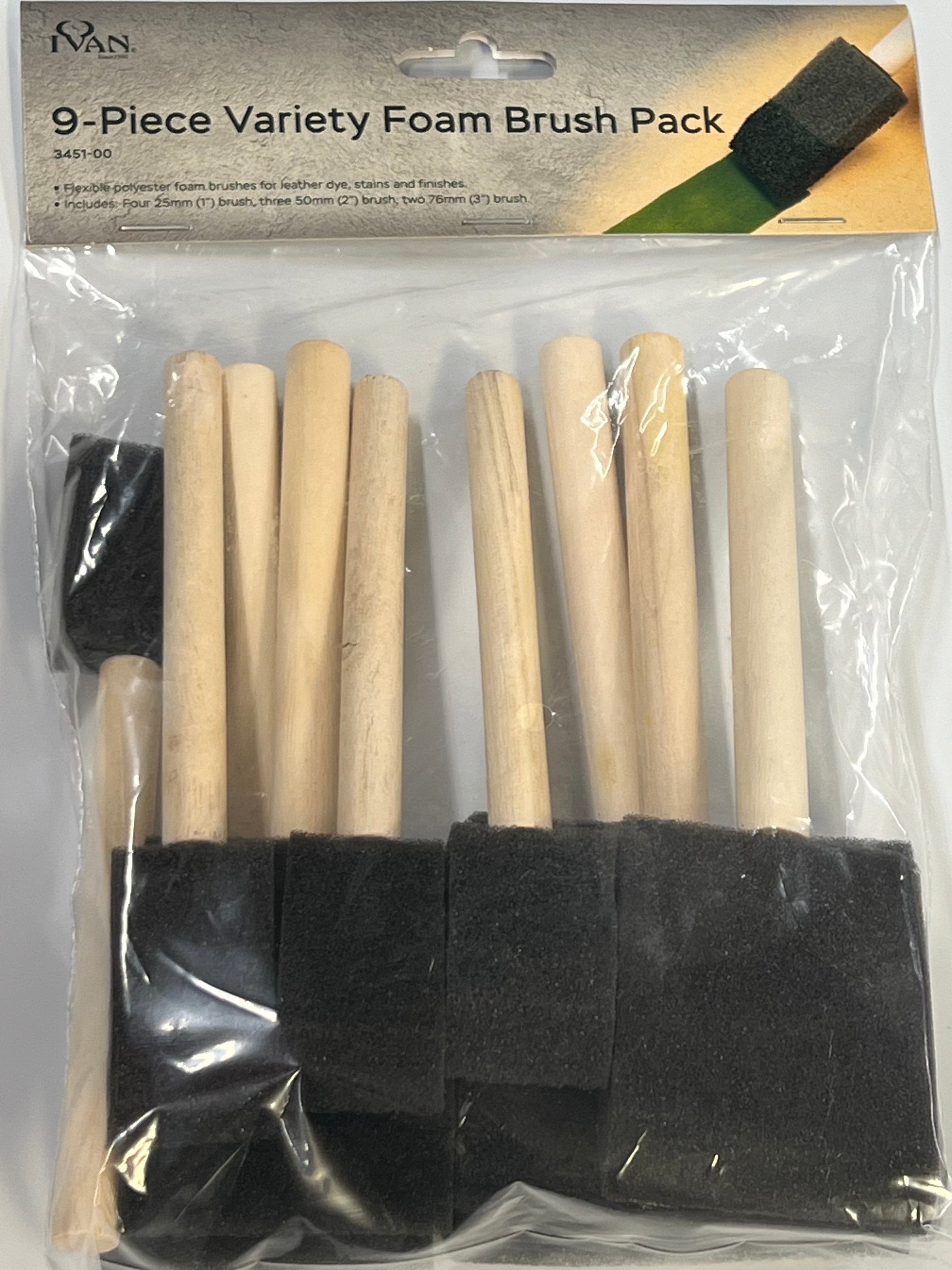 Skumborsteset 9 borstar 3 storlekar