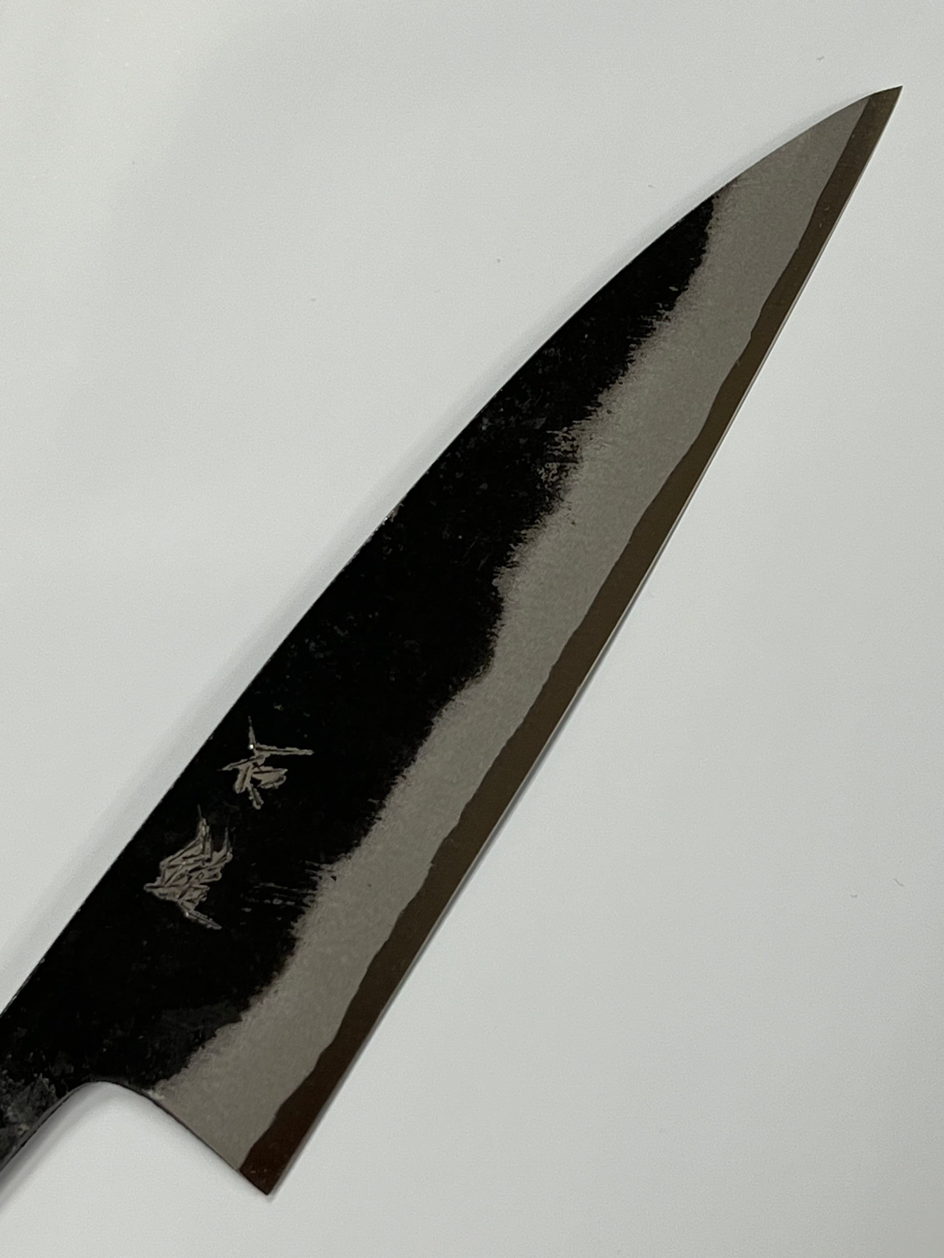 Kurouchi Petty 90 Blue 2 Japanese hand-forged knife blade