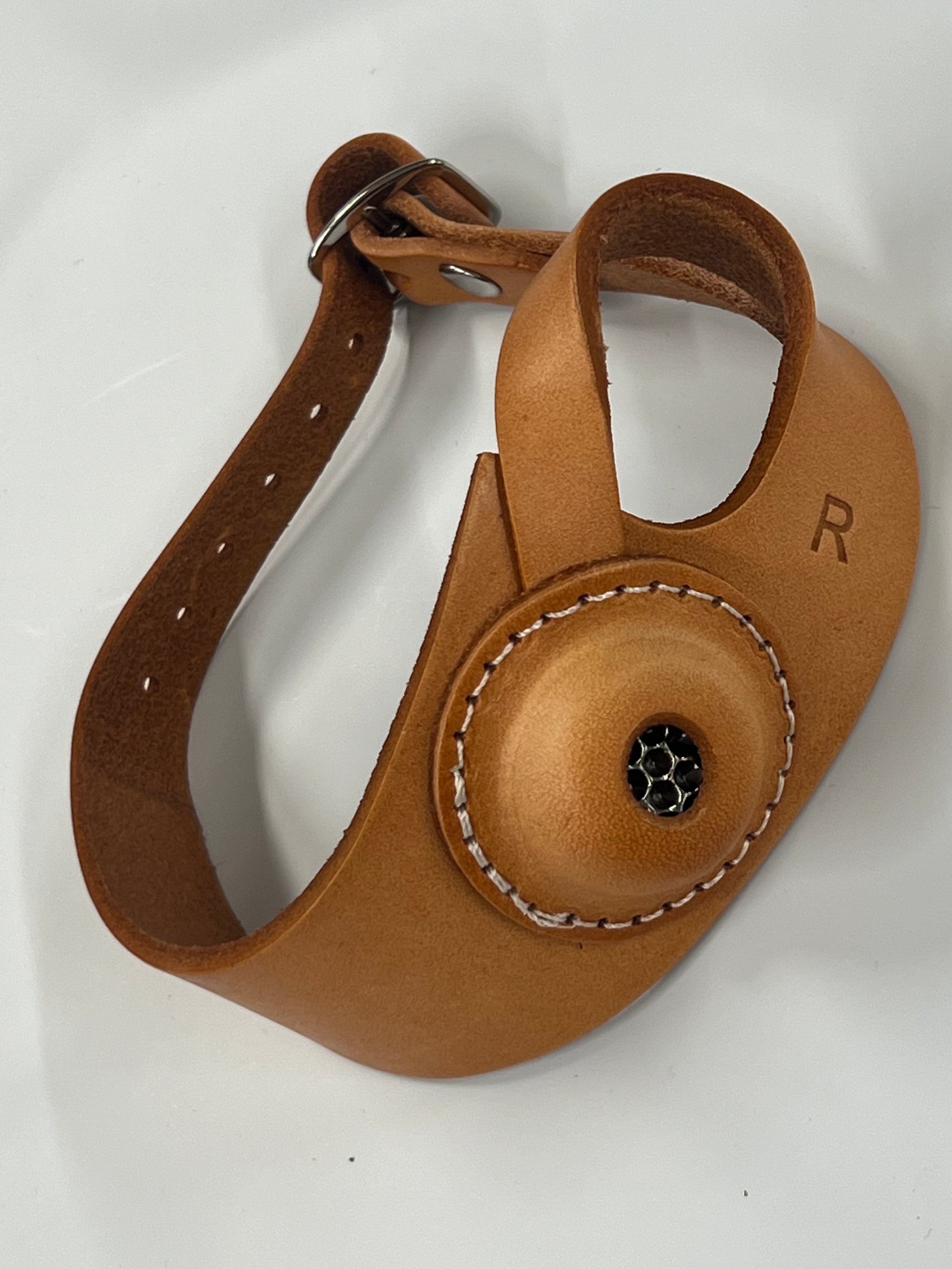 Läderfingerborg för höger handflata för krävande sömnadsarbeten i läder