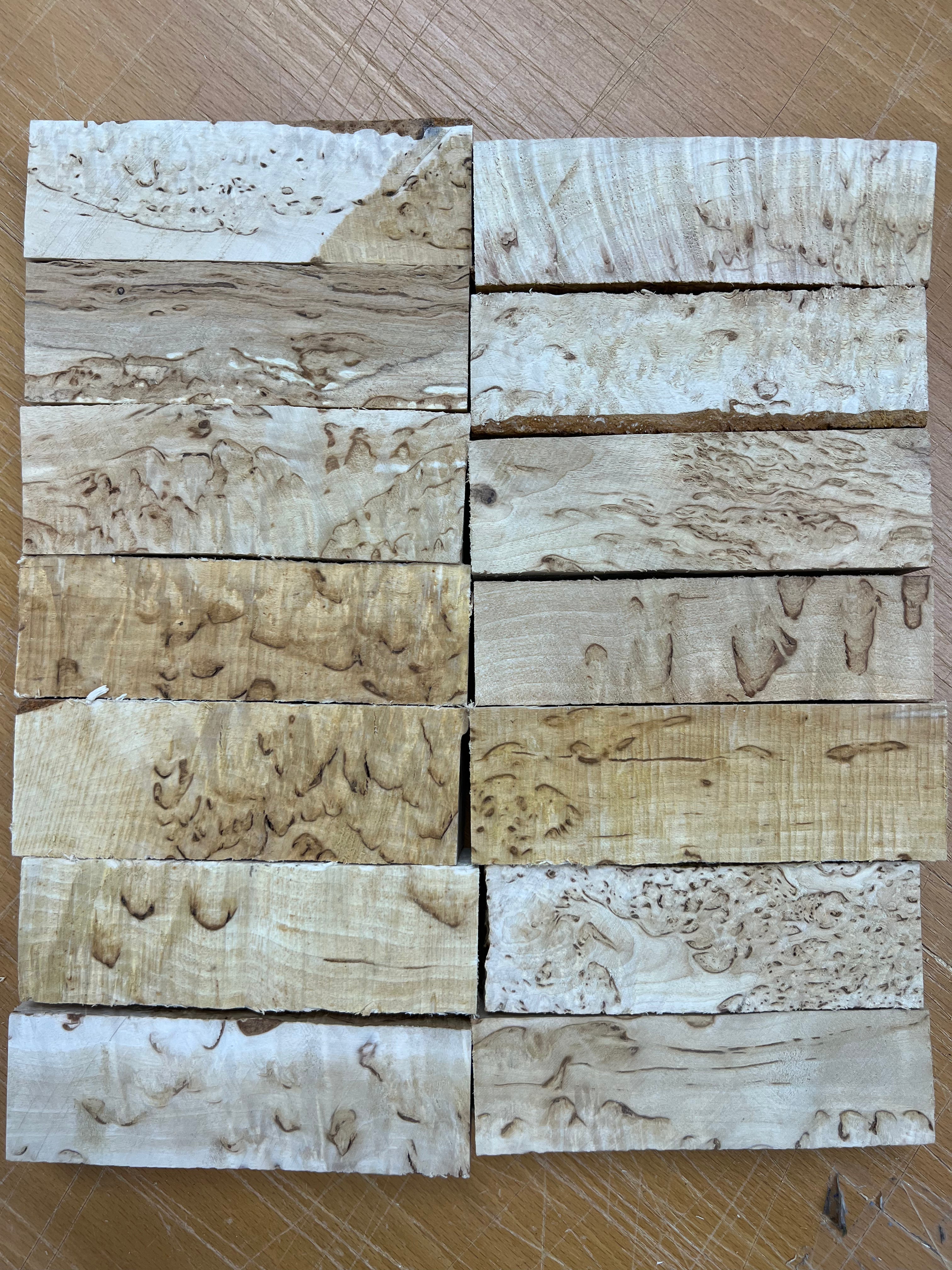 Standard Naturell Valbjørk Masurbjørk MBS ca. 30x40x125