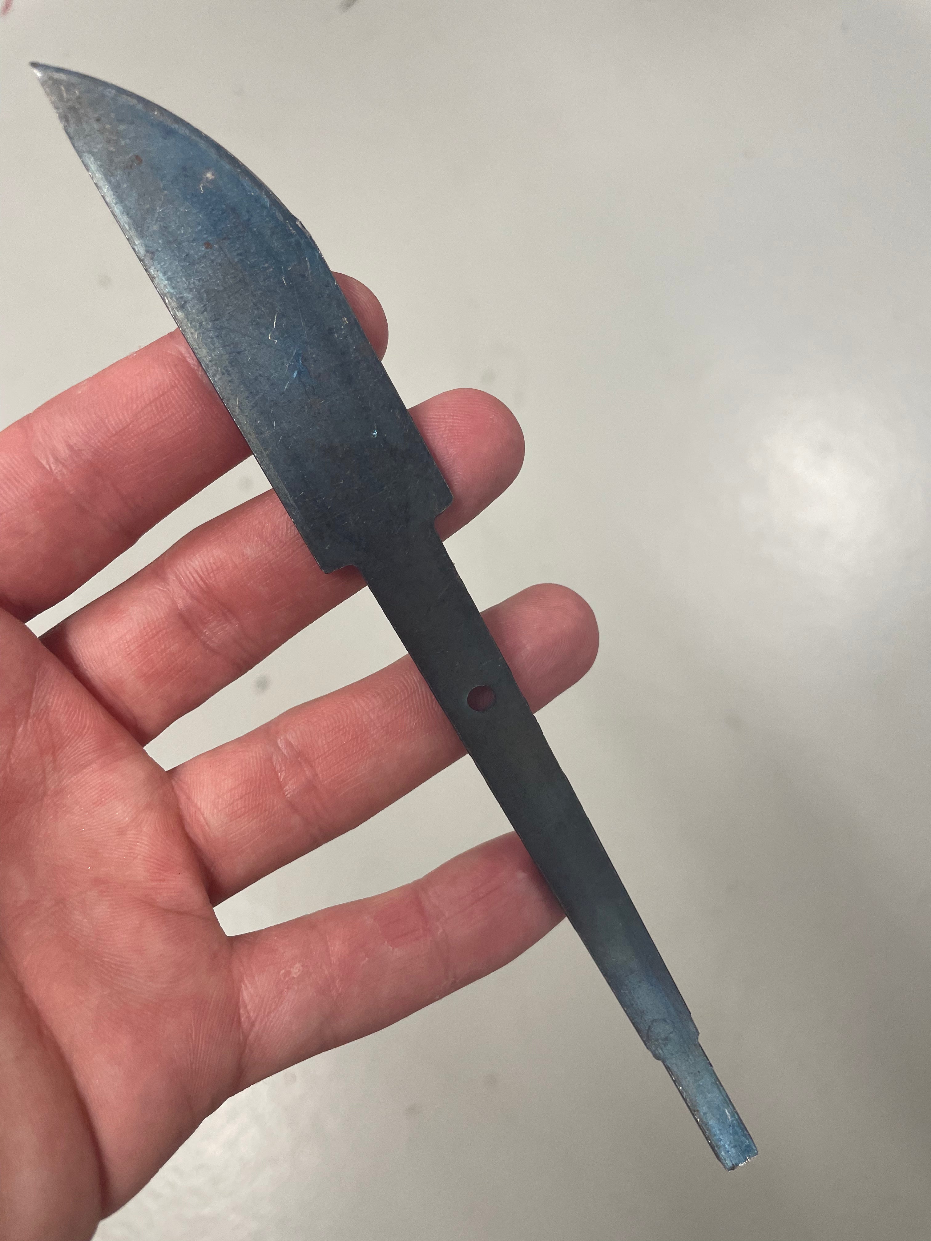 Knife blade blank 75mm Hardened unsharpened