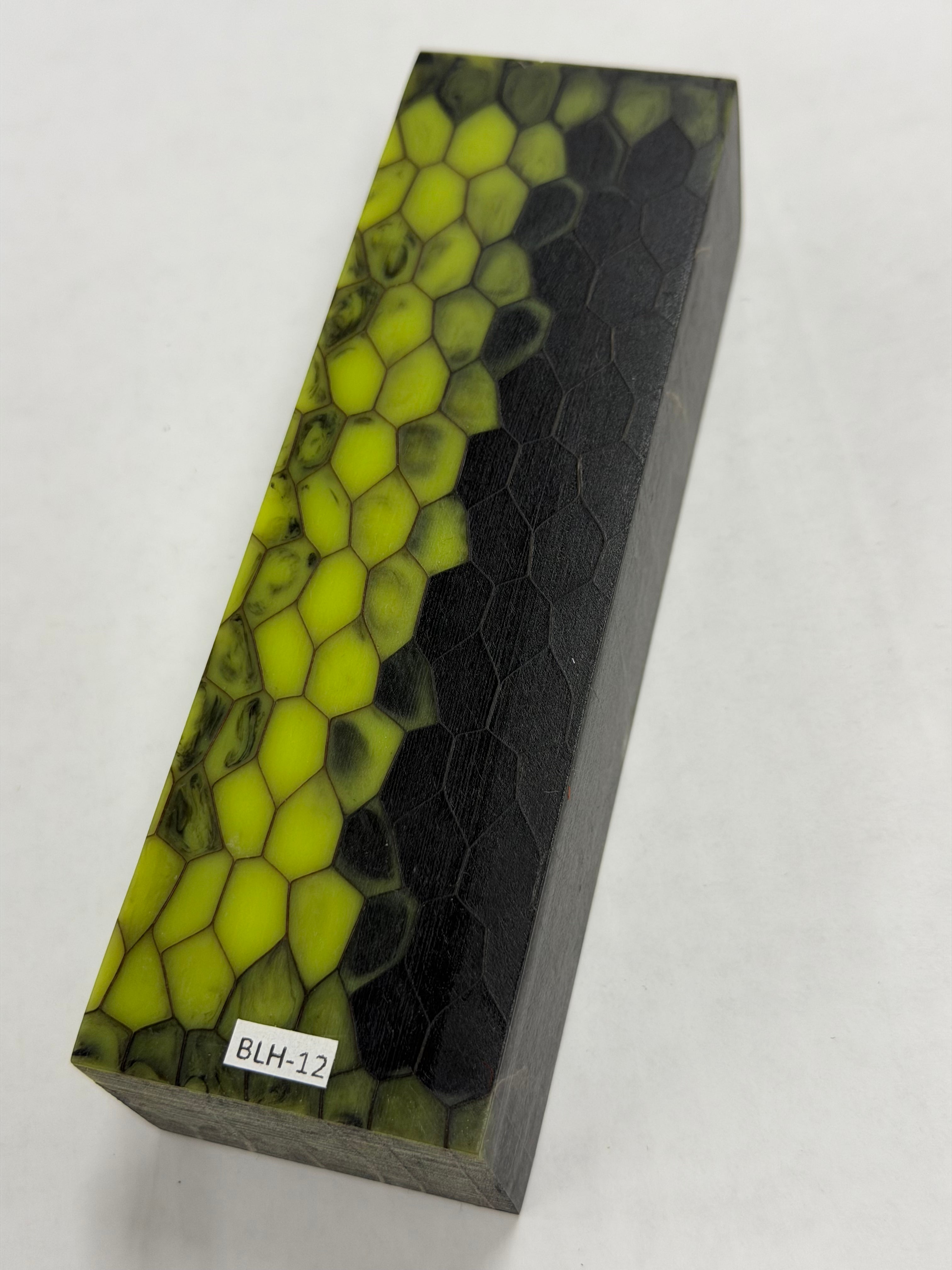 Stabilized shaft blank wood and green resin block B-72