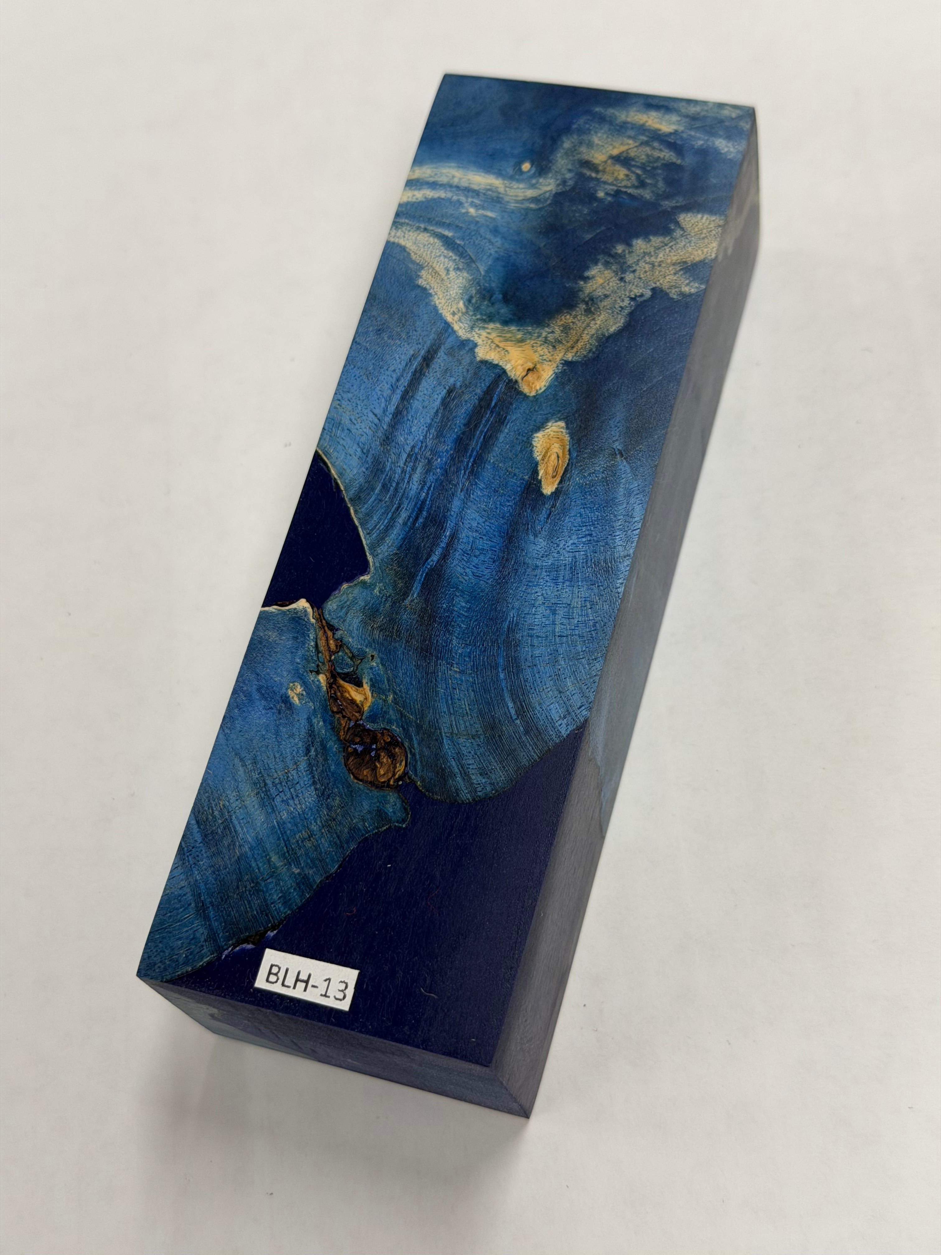 Stabilized shaft blank wood and green resin block B-72