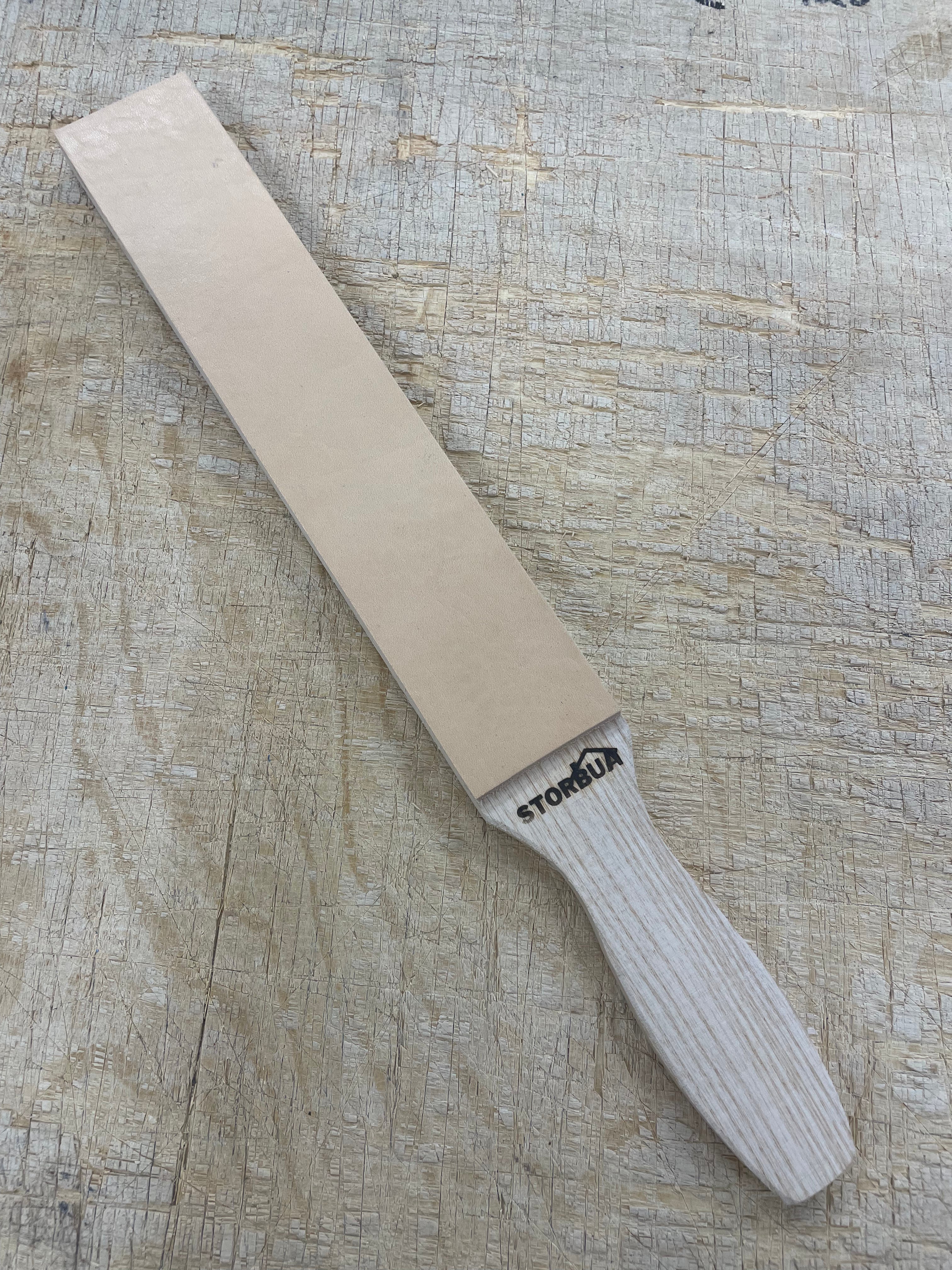 Läderrem handgjord stor 390x50mm