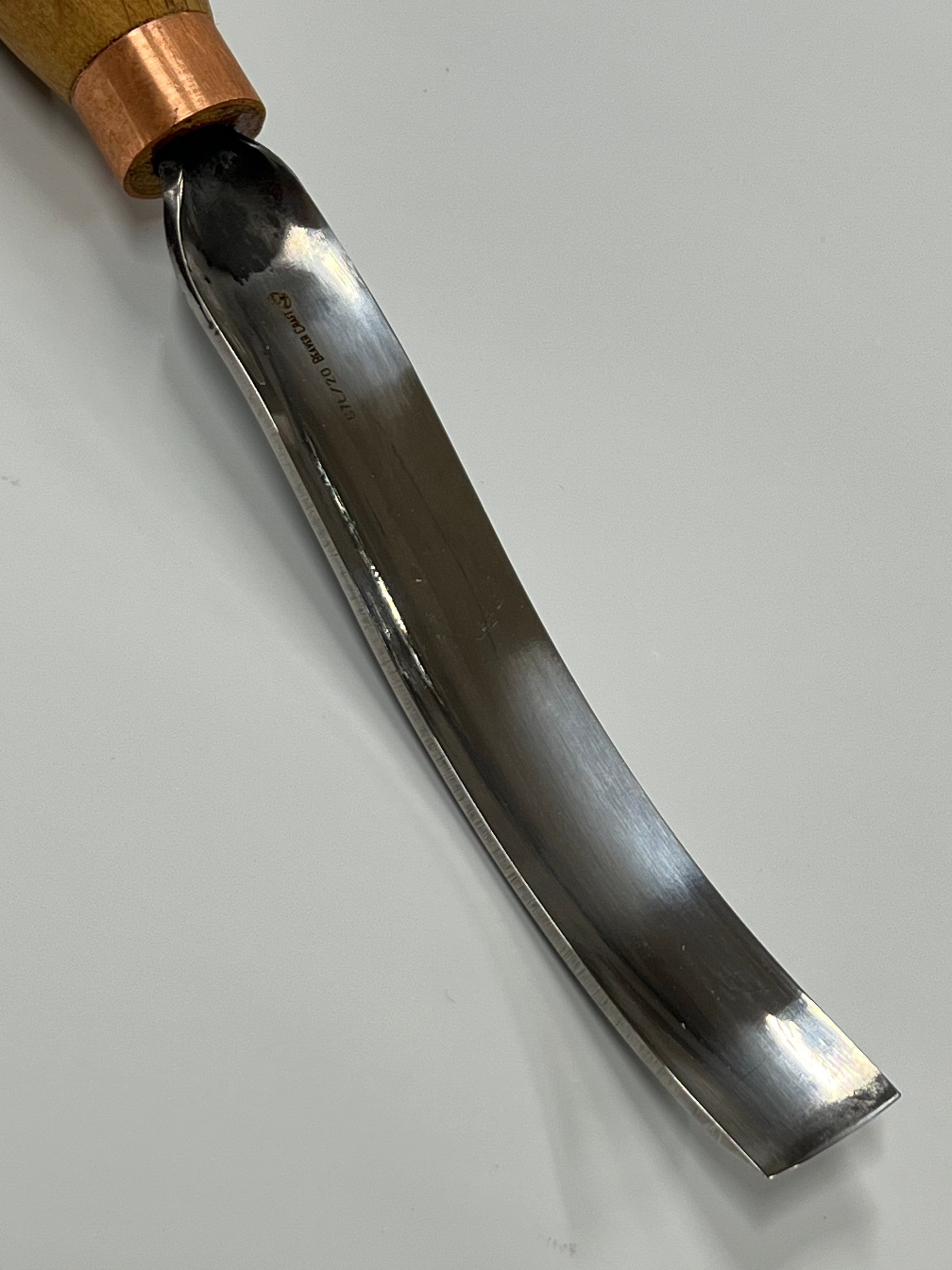 Träsniderijärn 130x20mm böjt urholkningsjärn