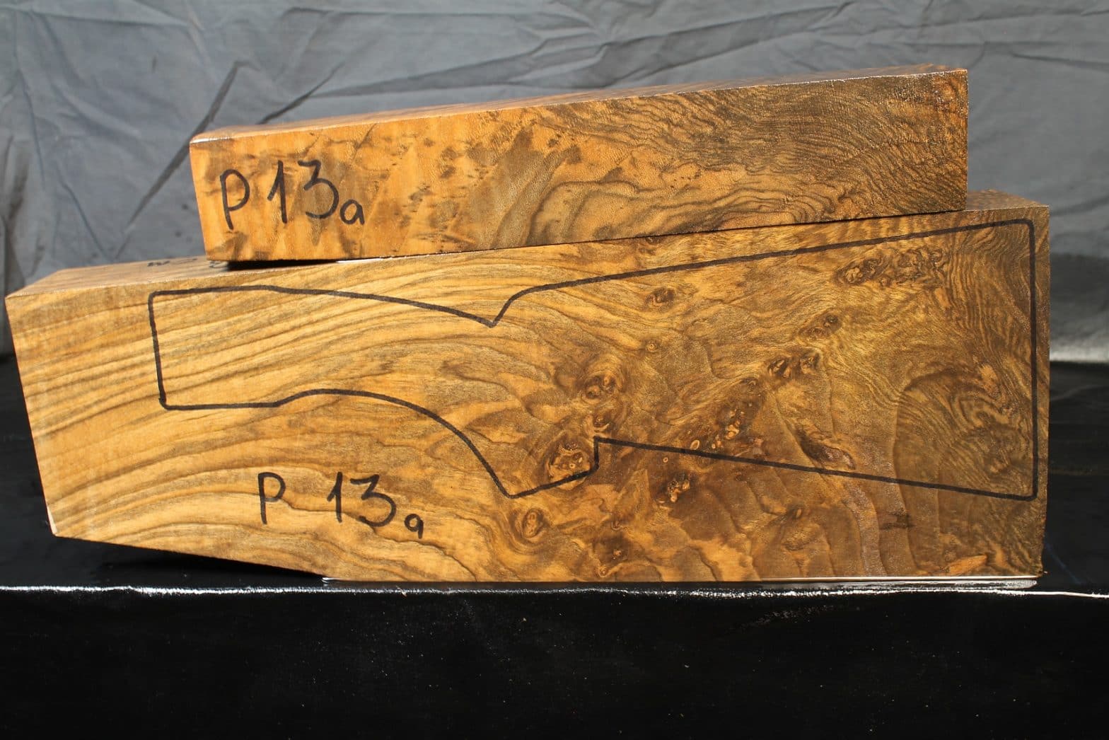 Hagelkolvsblank i turkisk valnöt, klass 3 P13