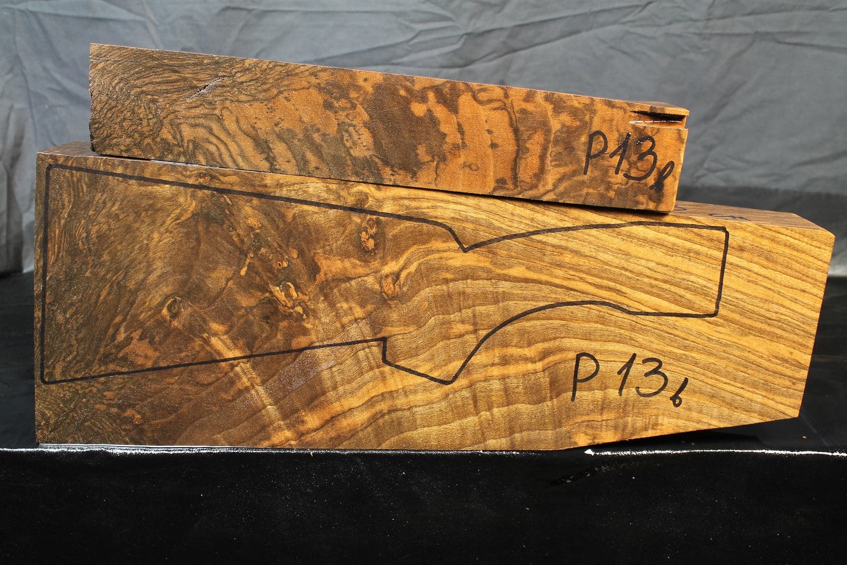 Hagelkolvsblank i turkisk valnöt, klass 3 P13