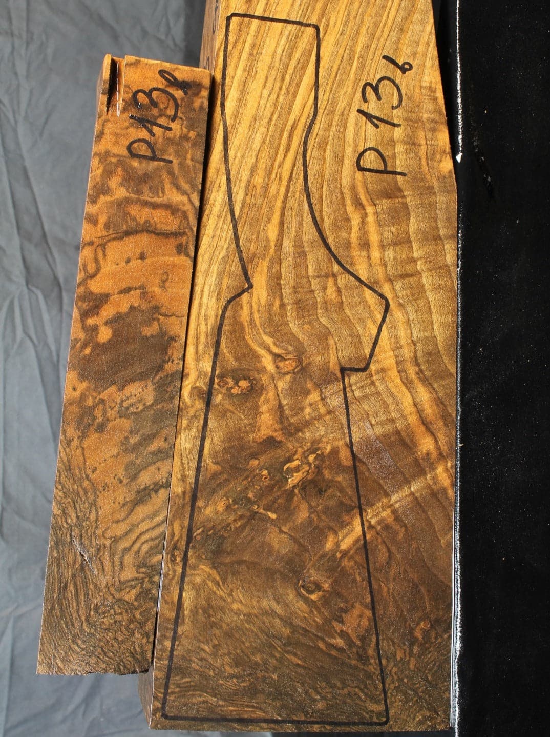 Hagelkolvsblank i turkisk valnöt, klass 3 P13