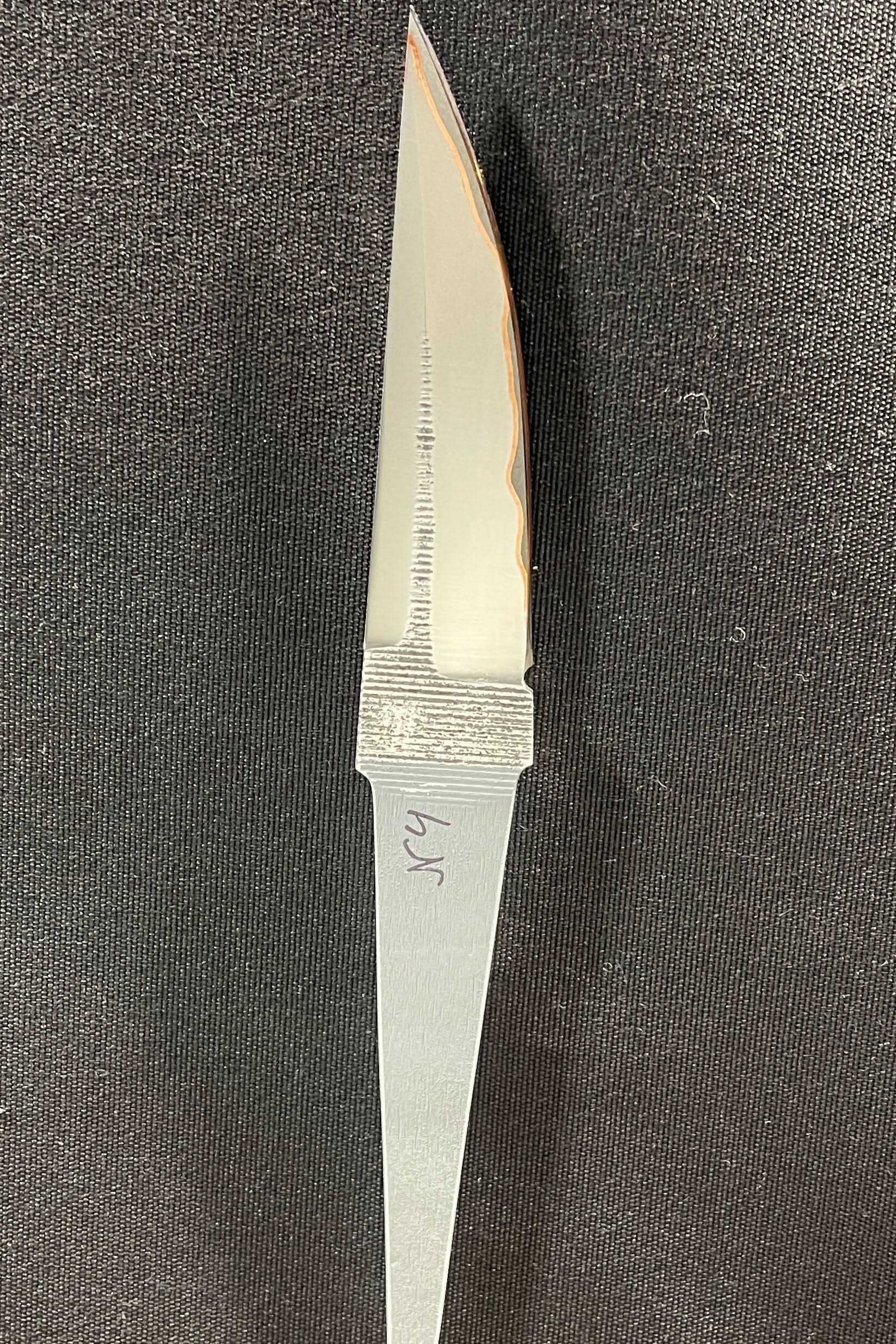 Hand-forged laminated knife blade - Copper San Mai - Vladyslav Chulan VCSM No. 4