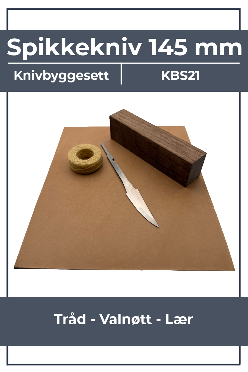 Knivbyggesett KBS21 - Mora 120, valnøtt og slire
