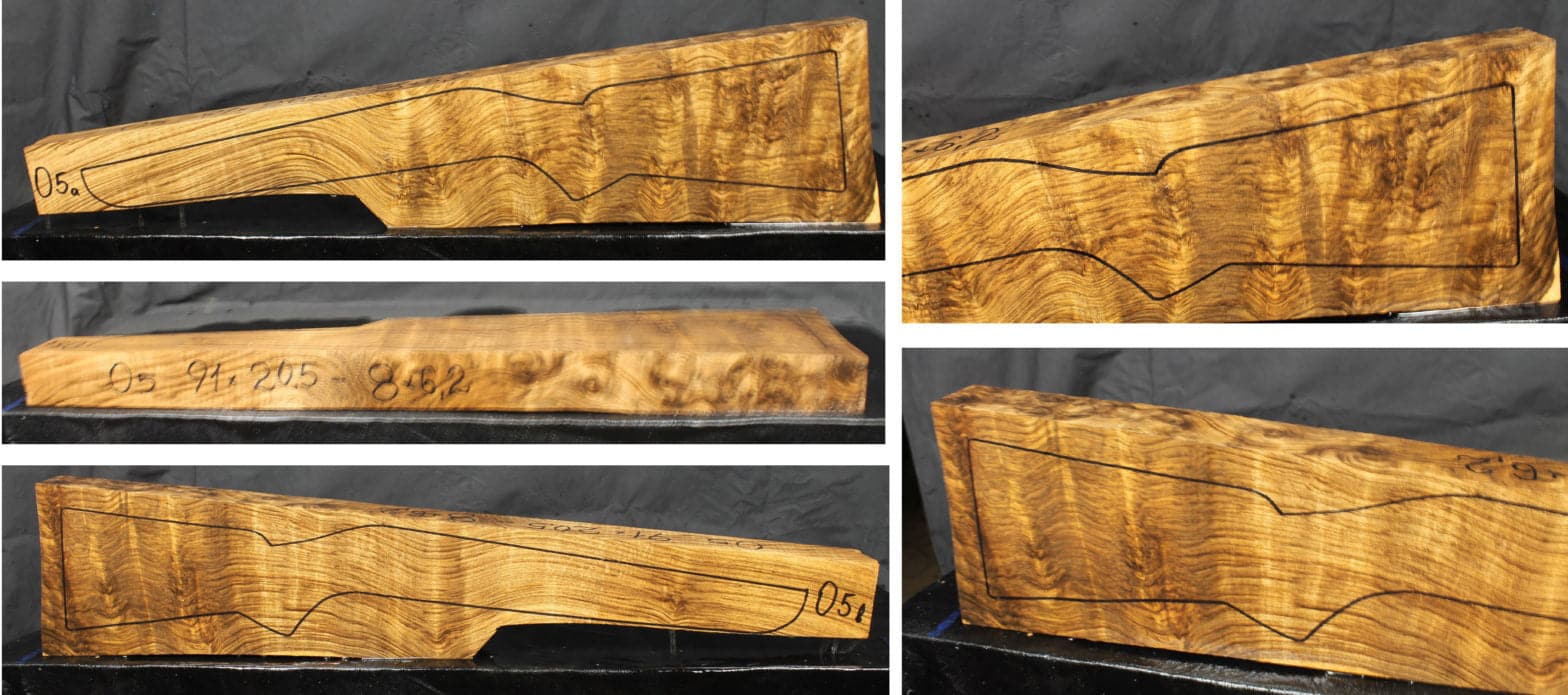 Riflestokkemne Tyrkisk Valnøtt Grad 3 O5