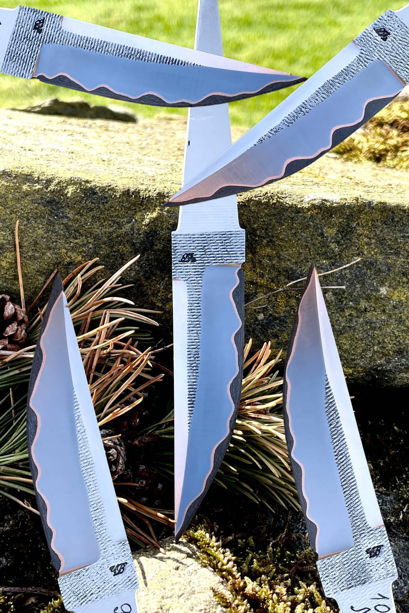 Handsmidd laminerad knivblad - Koppar San Mai - Vladyslav Chulan VCSM Nr 13