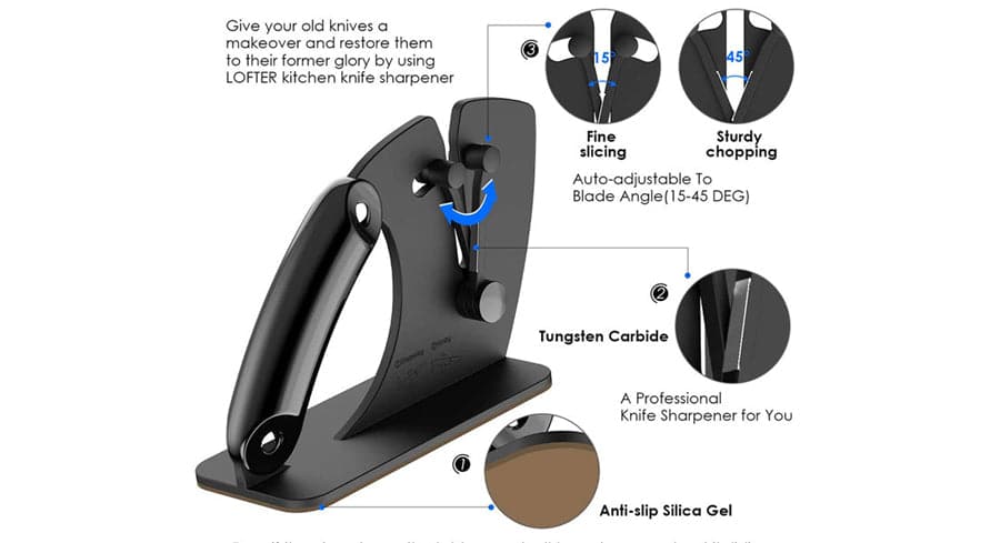 Knivslip med automatiskt justerbar vinkel 22-46 grader RISAM RM022