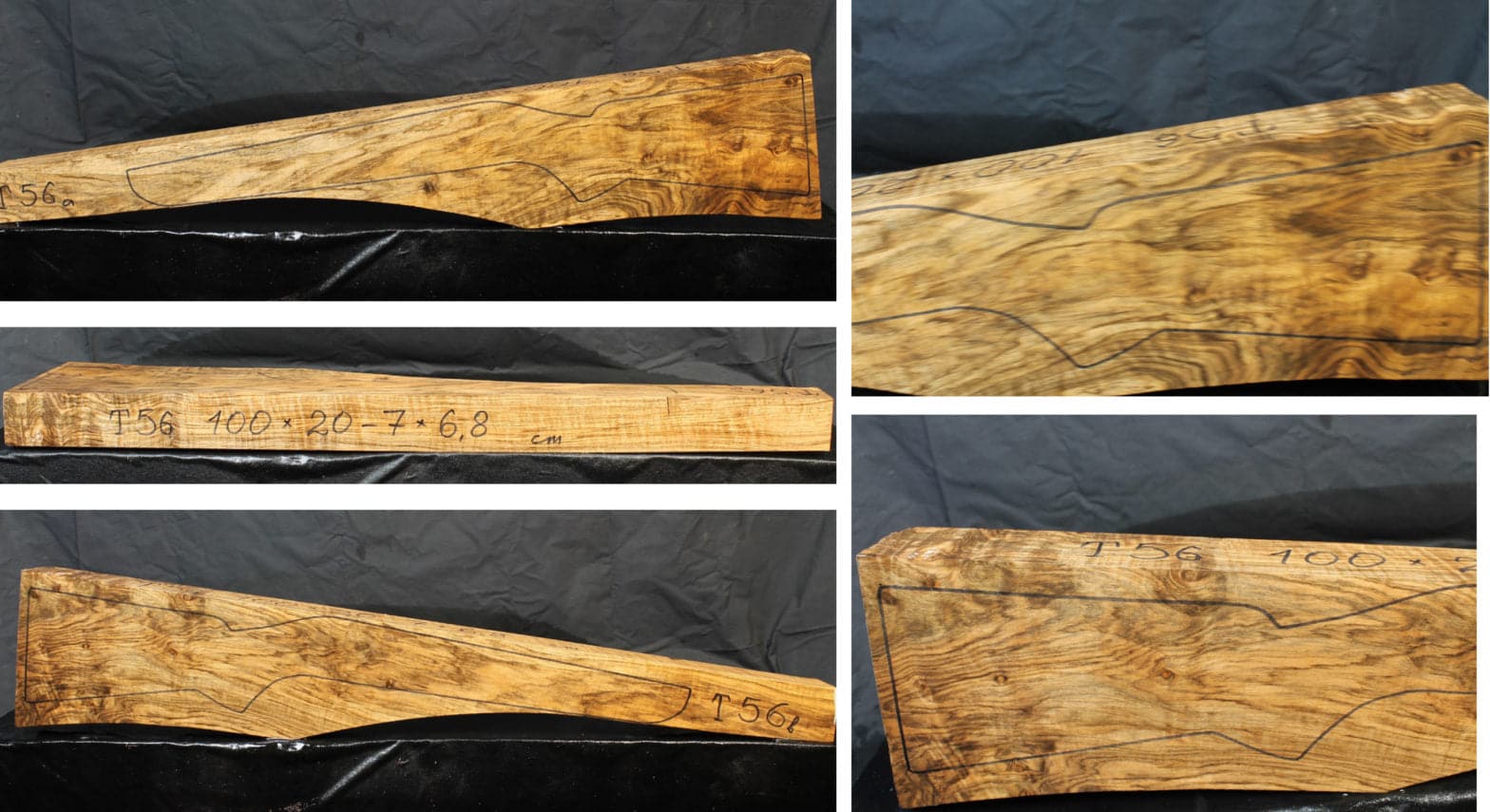 Riflestokkemne Tyrkisk Valnøtt Grad 3 O22