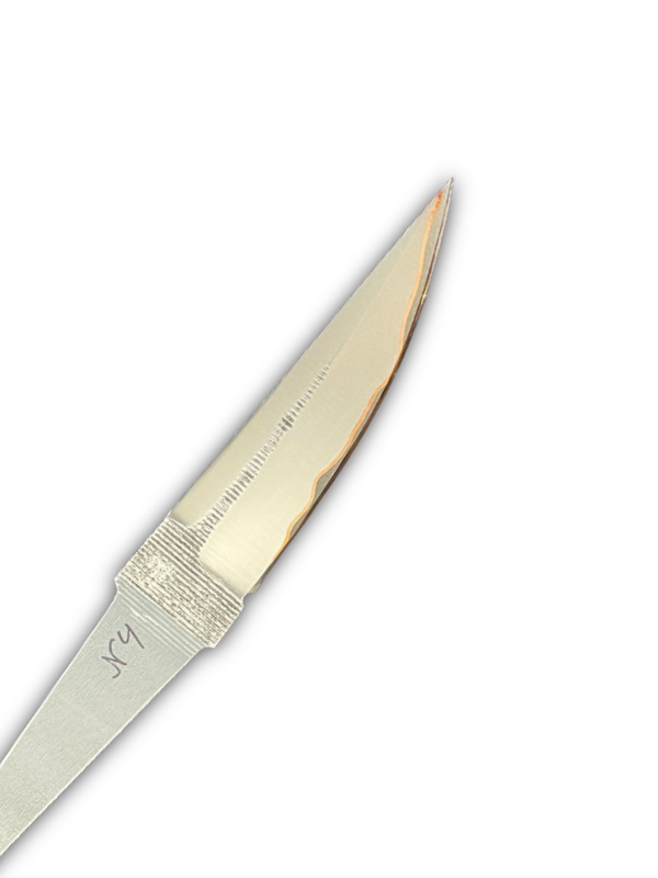Hand-forged laminated knife blade - Copper San Mai - Vladyslav Chulan VCSM No. 4