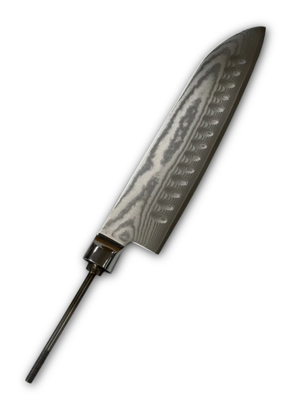Santoku - AUS10 Damask Kokkekniv 7" stikktange med holk