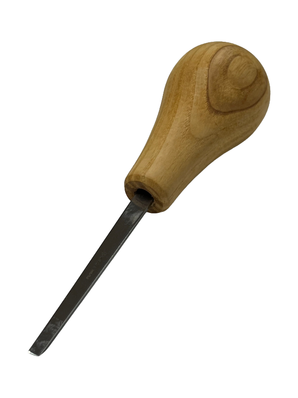 Treskjæringsjern 75x4mm rett flat meisel P1/04 m/kulehåntak
