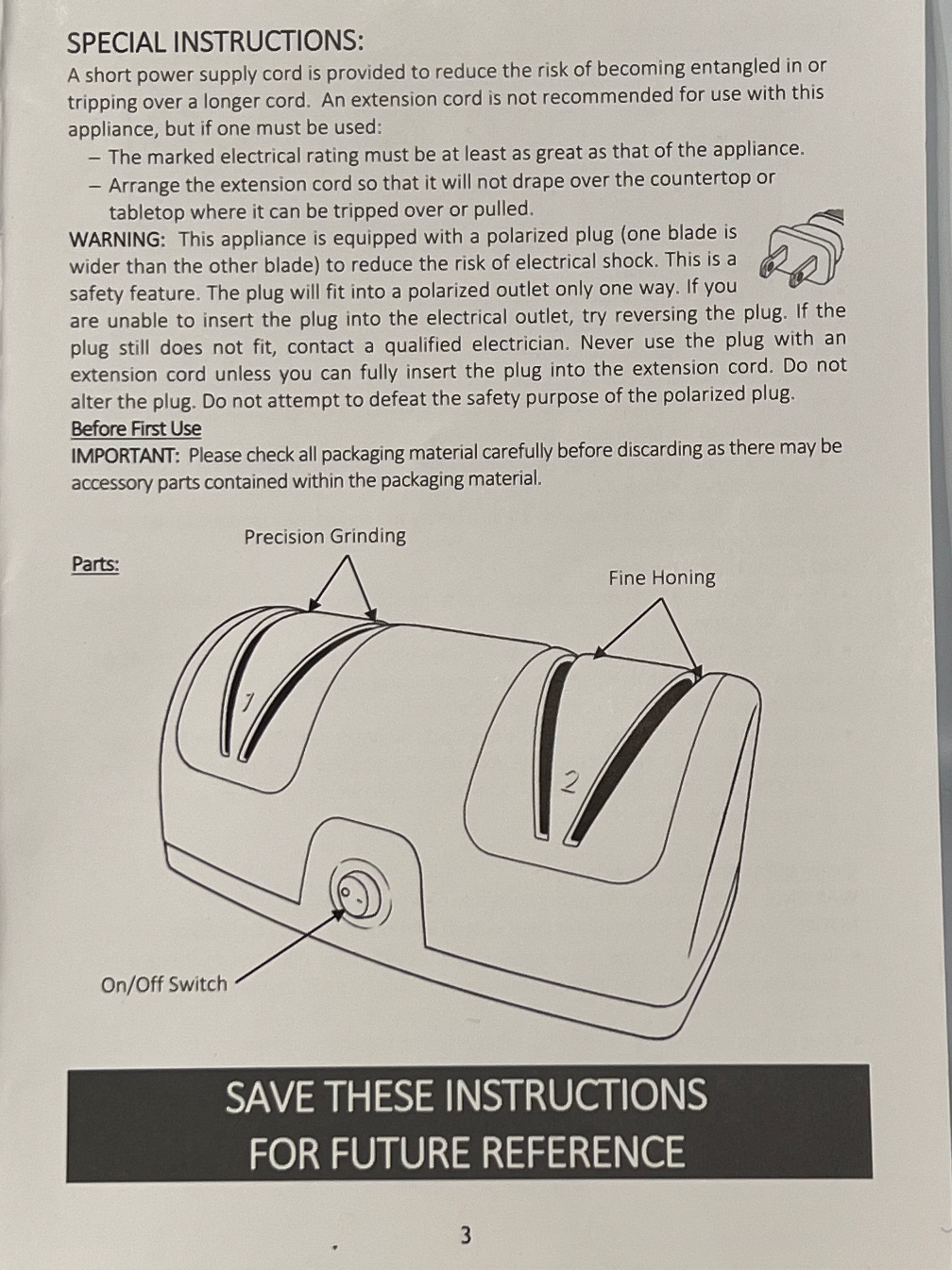 Elektrisk knivslipare RISAM RE005