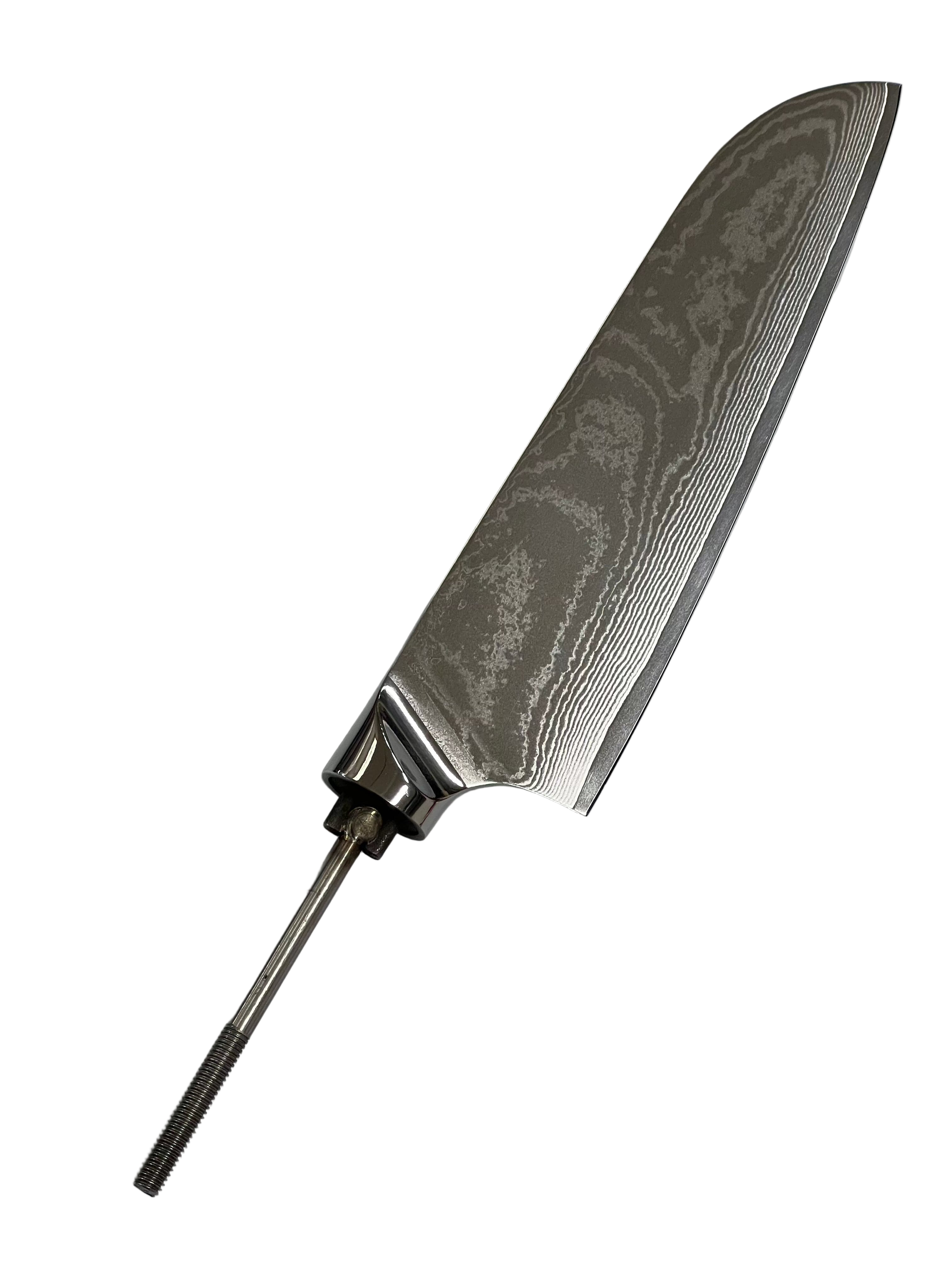 Santoku - Rustfri Damask Kokkekniv 8" gjenget stikktange