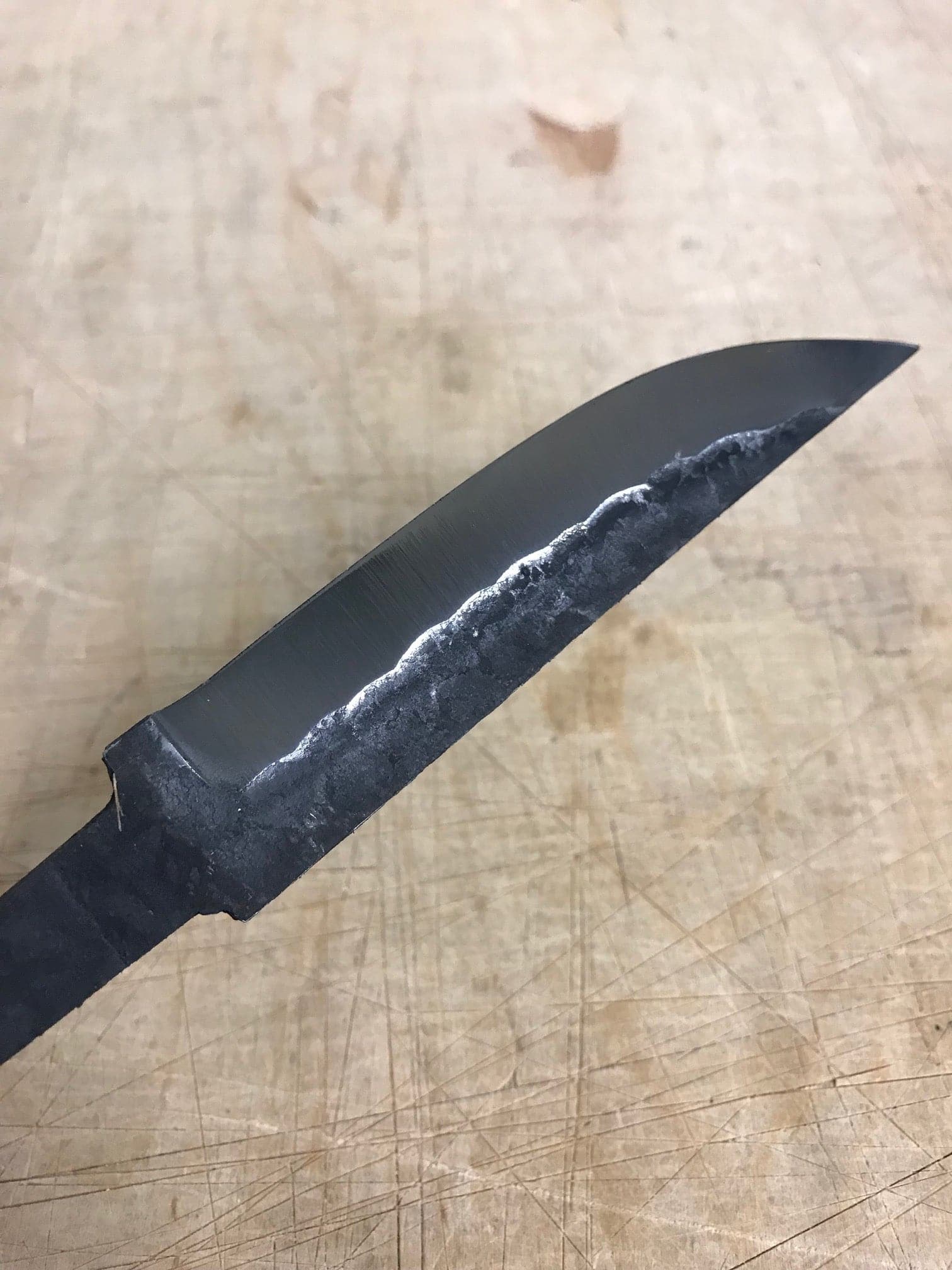 95 mm knivblad med hamrad yta