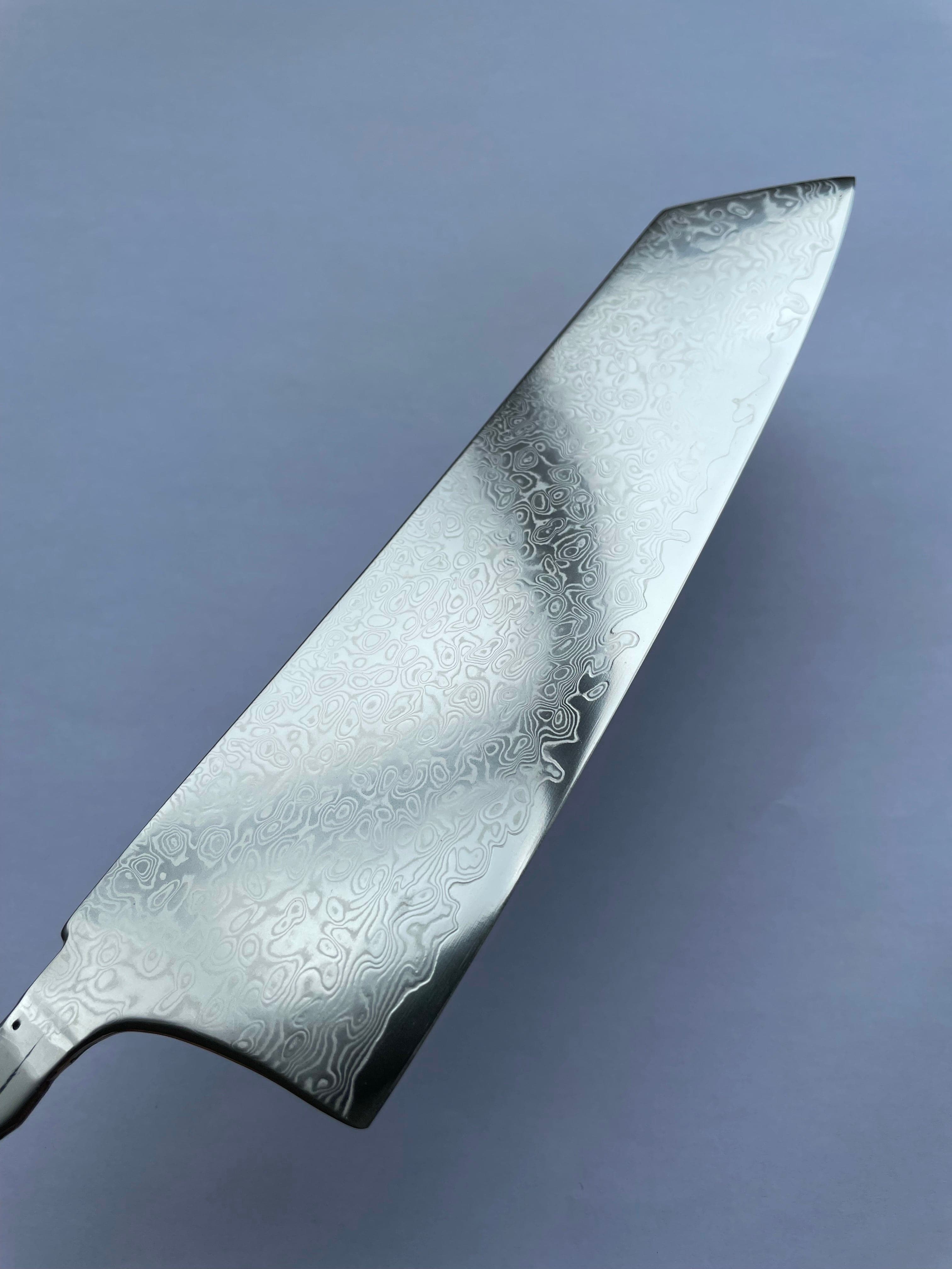 Kiritsuke kökskniv - kockkniv i rostfritt stål med damastmönster