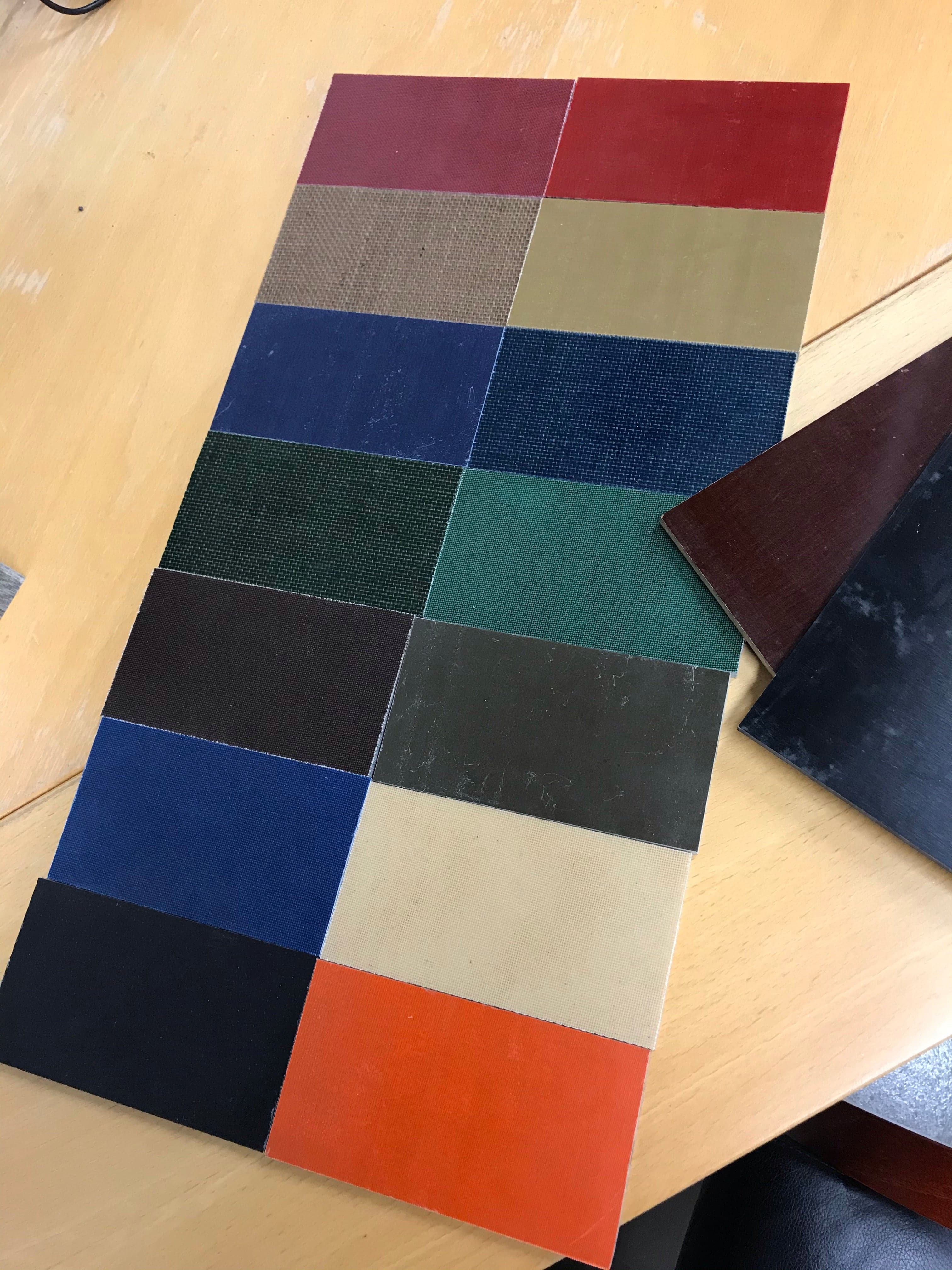 Micarta-platta skaftmaterial