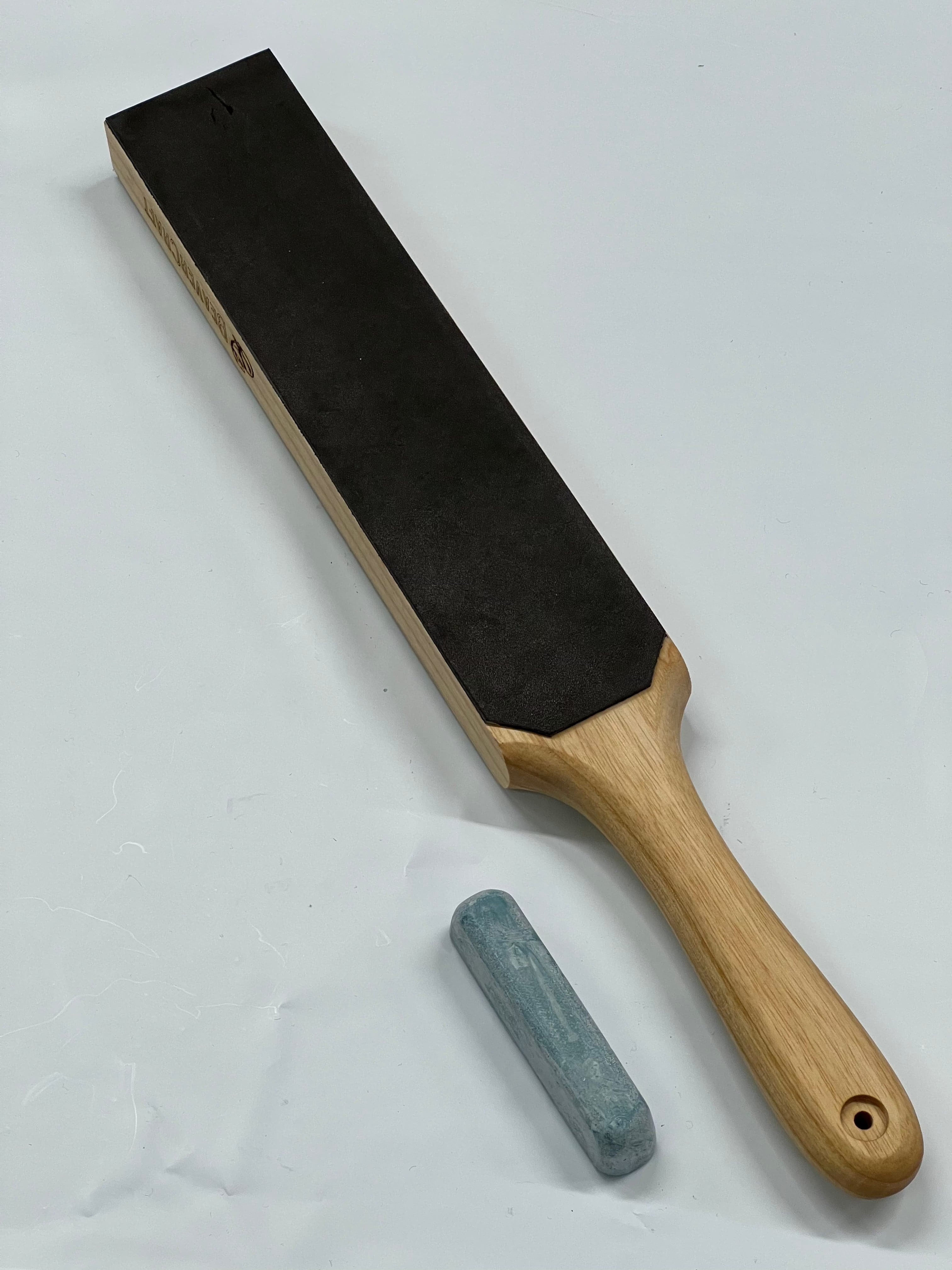 Dubbelsidig läderstropp 220x50 med slipmedel LS6P1