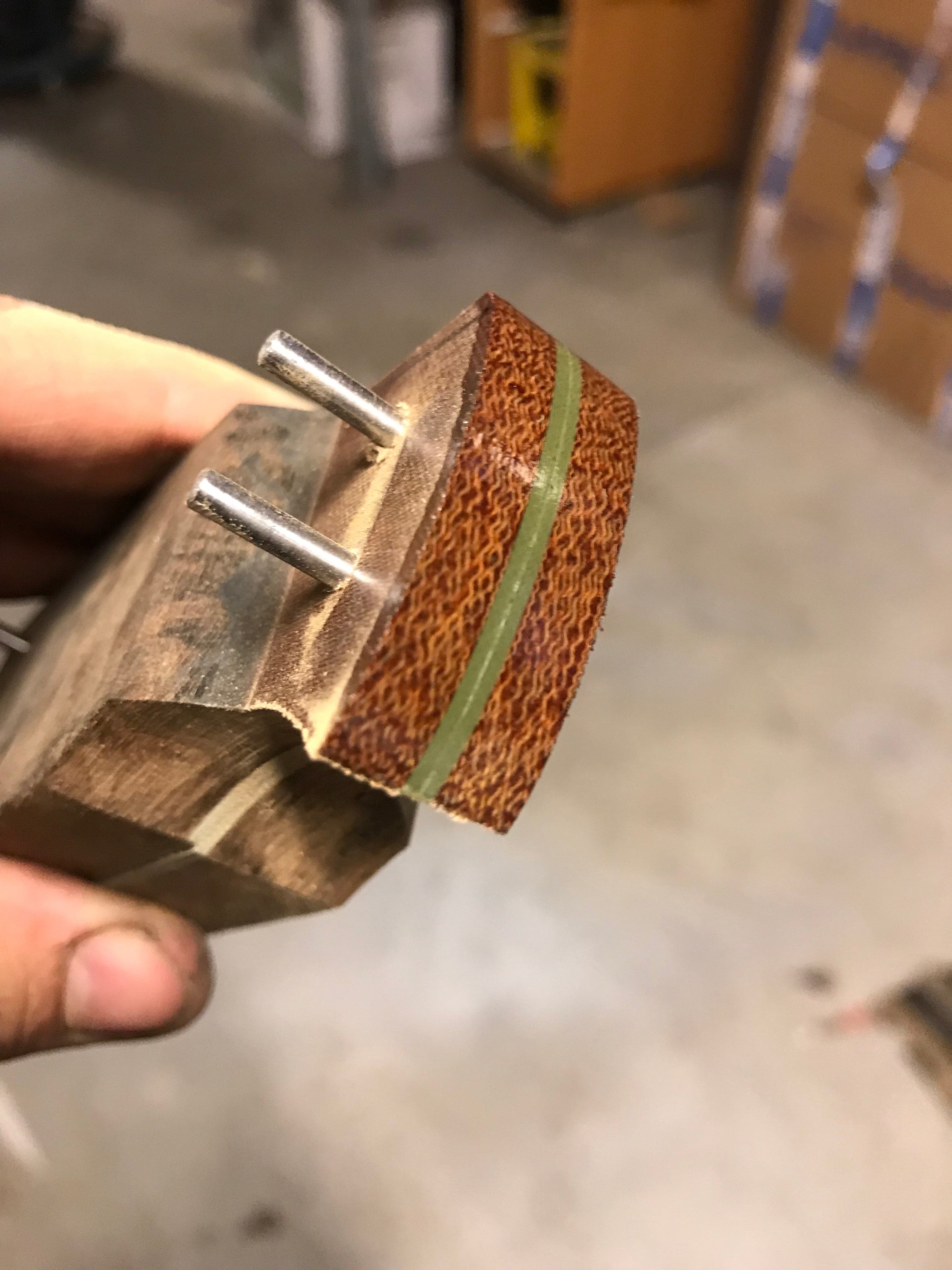 Micarta-platta skaftmaterial