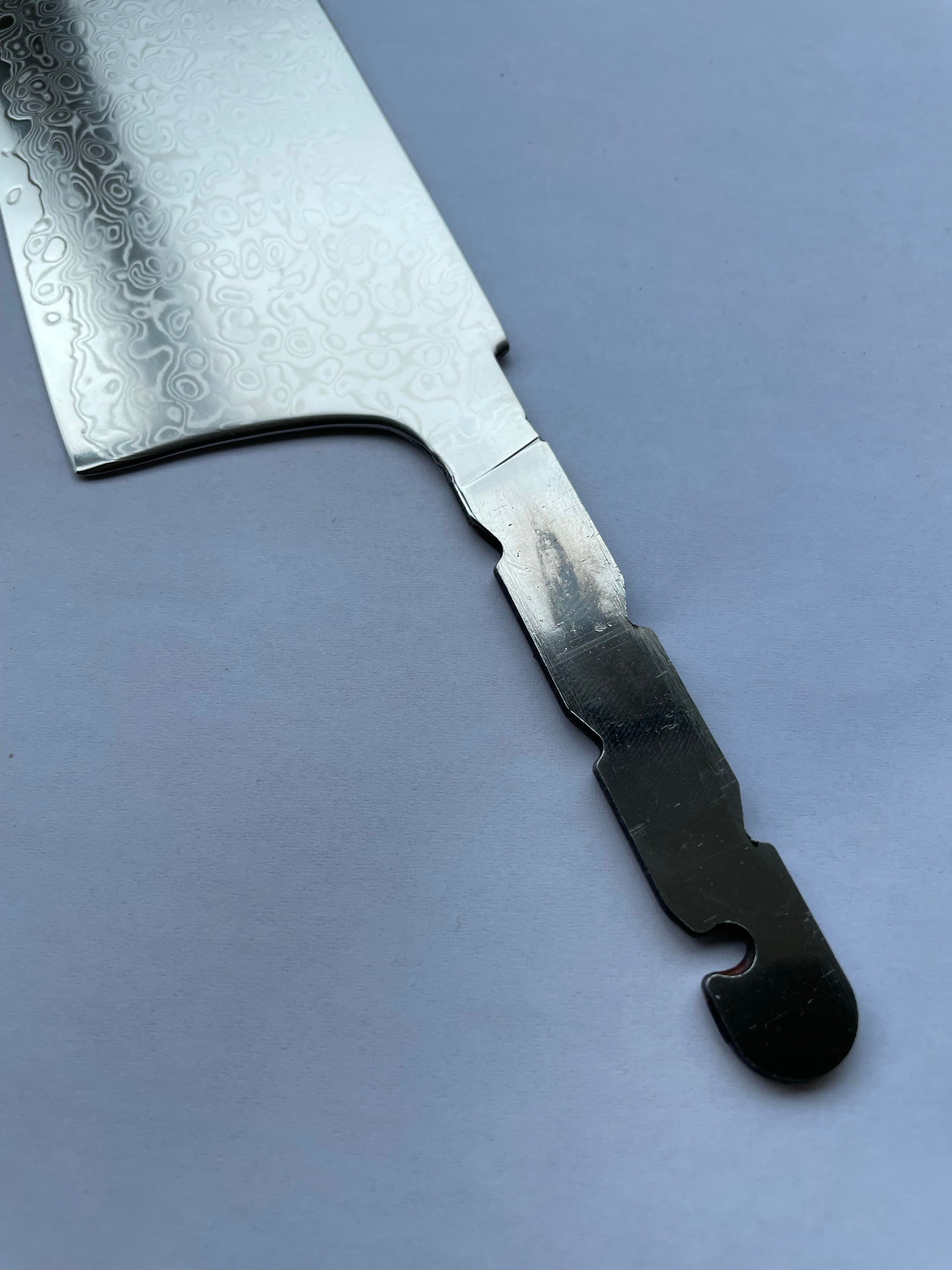 Kiritsuke kökskniv - kockkniv i rostfritt stål med damastmönster