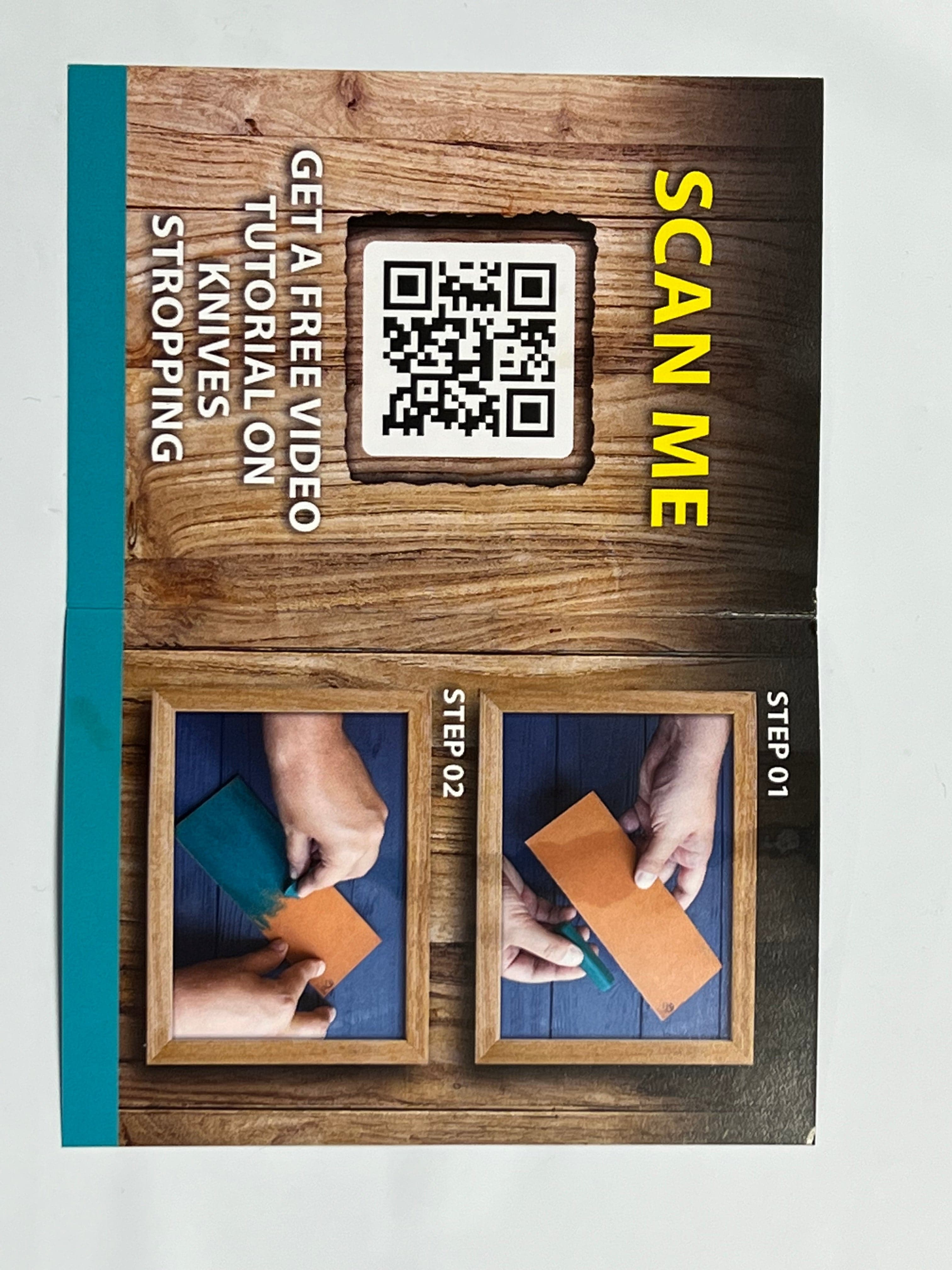 Läderrem för fickkniv och böjt ägg LS5P1