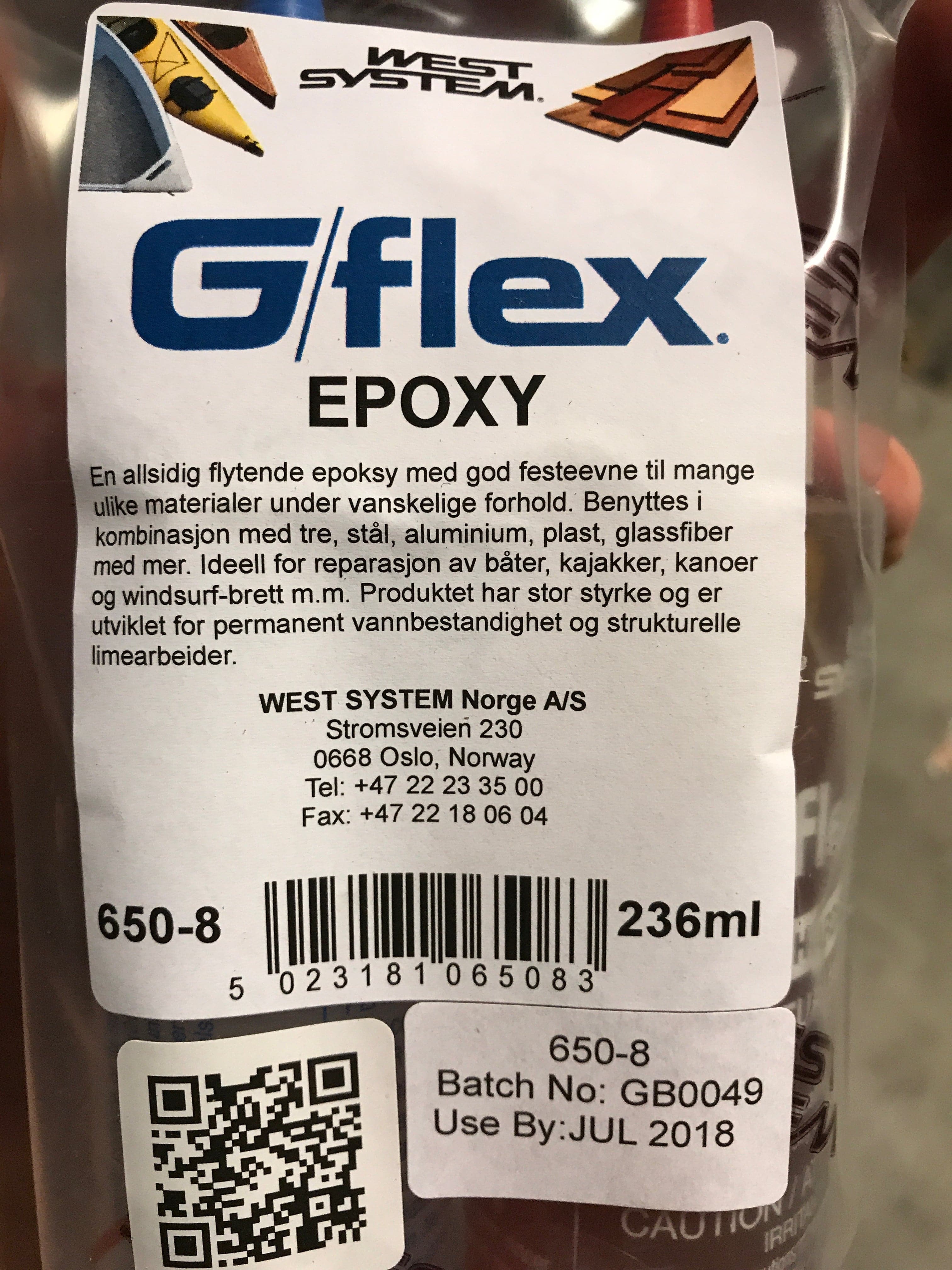G/flex 650 Vattentålig Stötsäker Epoxi
