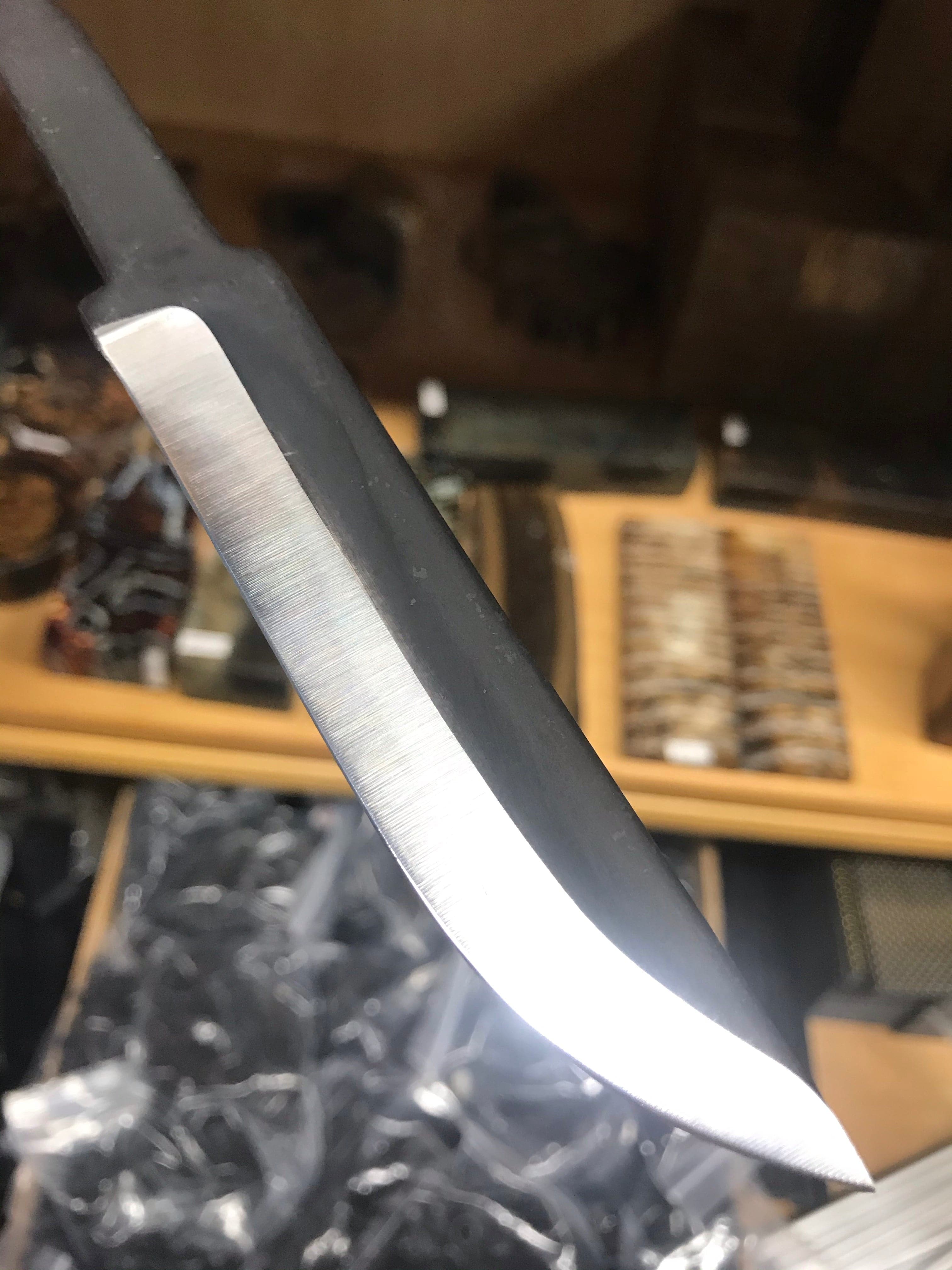 Knivbyggesett KBS1 - 108mm med bjørk, holk og lær