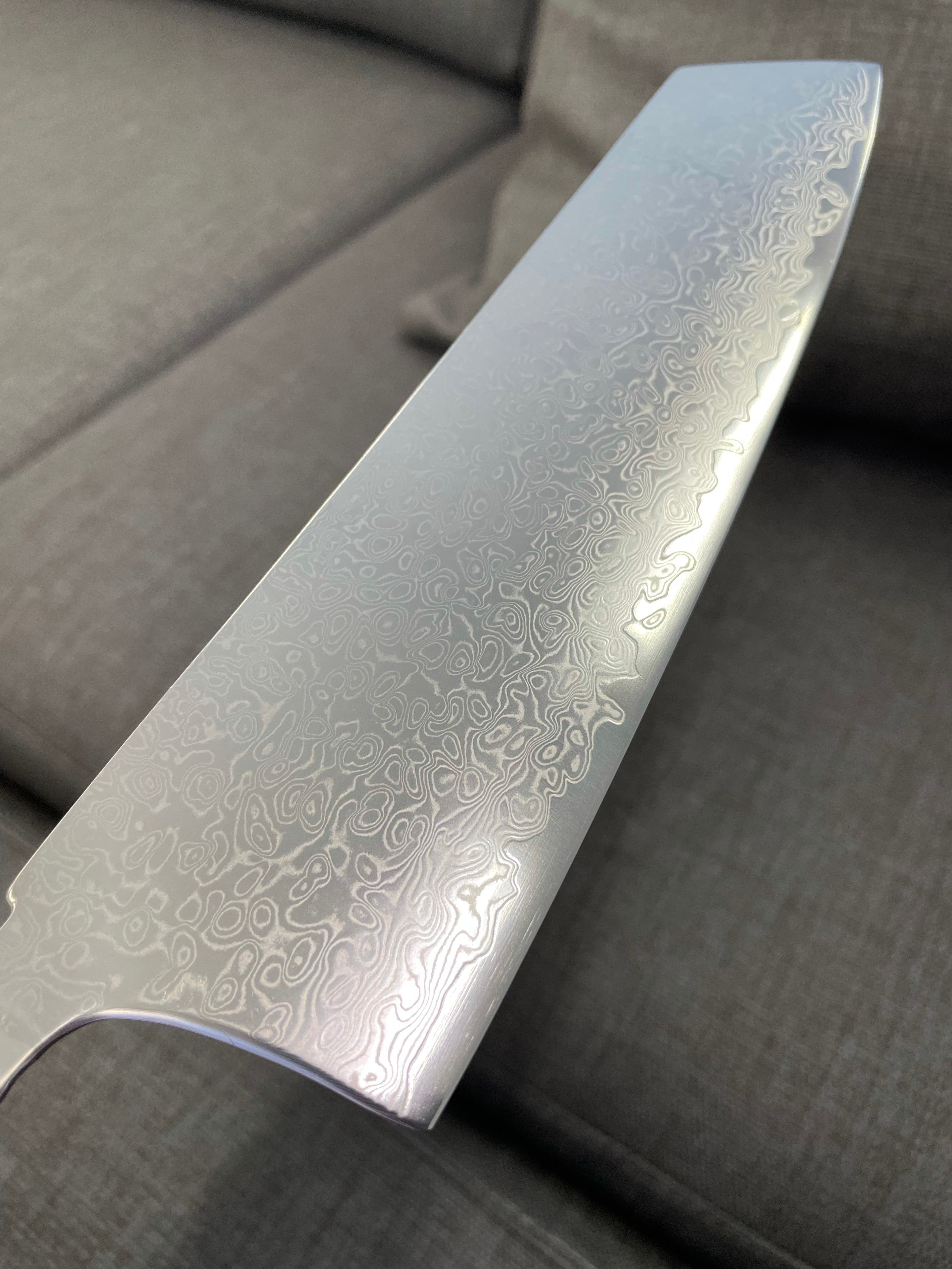 Kiritsuke kökskniv - kockkniv i rostfritt stål med damastmönster