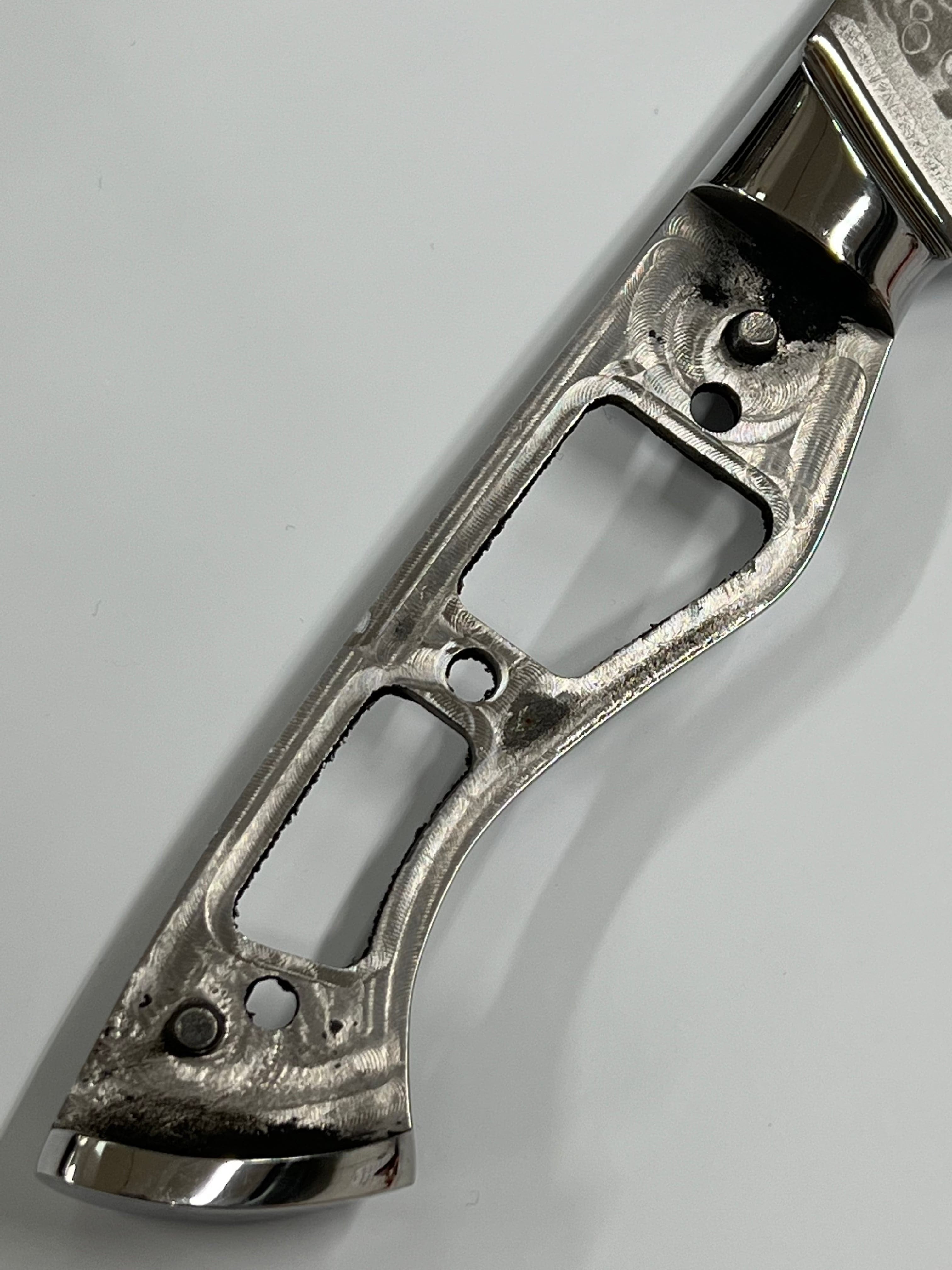 Santoku - VG10 Damask Kockkniv 20 cm full tånge med hölster