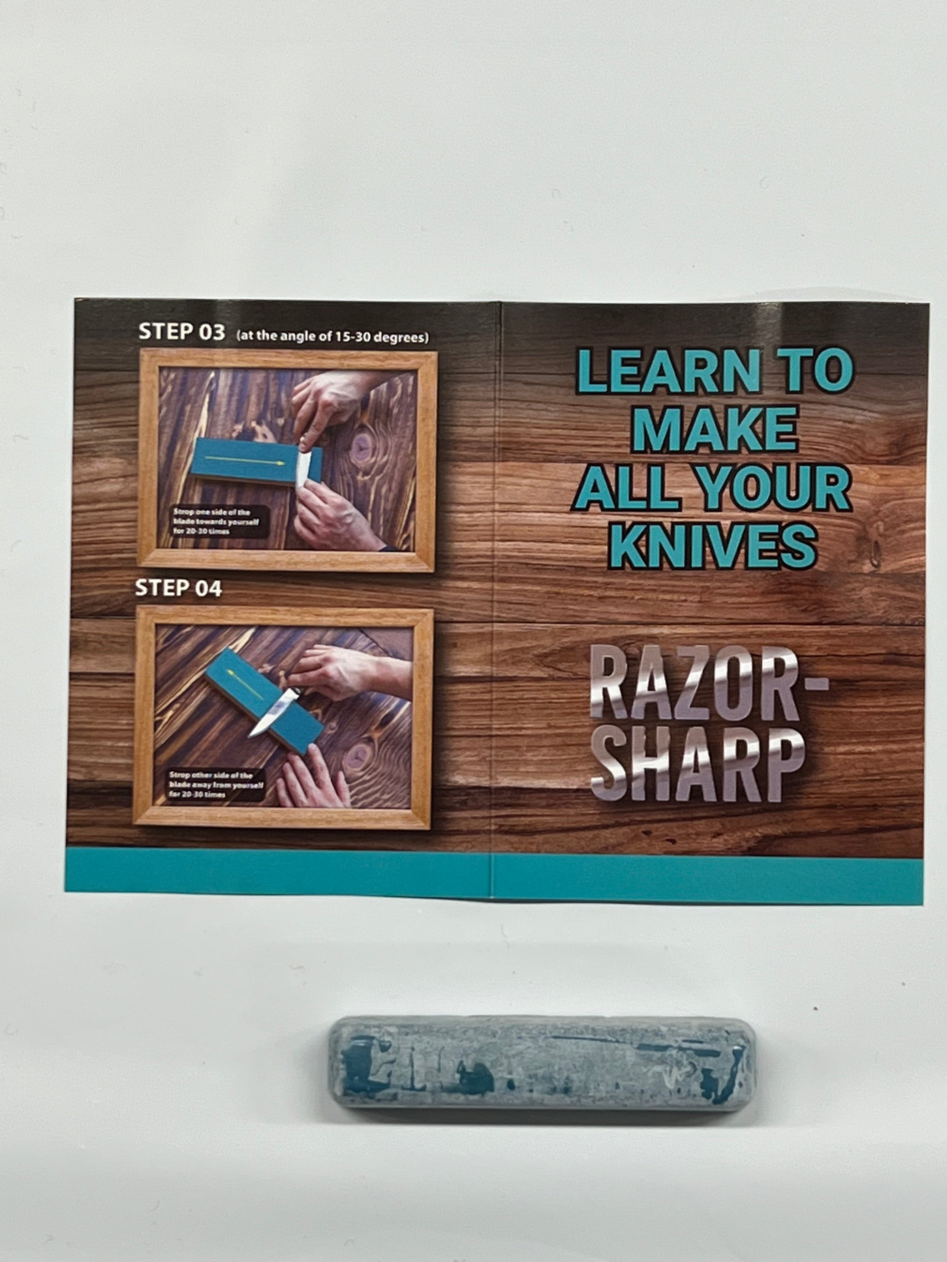 Läderrem 305x75 mm med 3 typer av slippasta