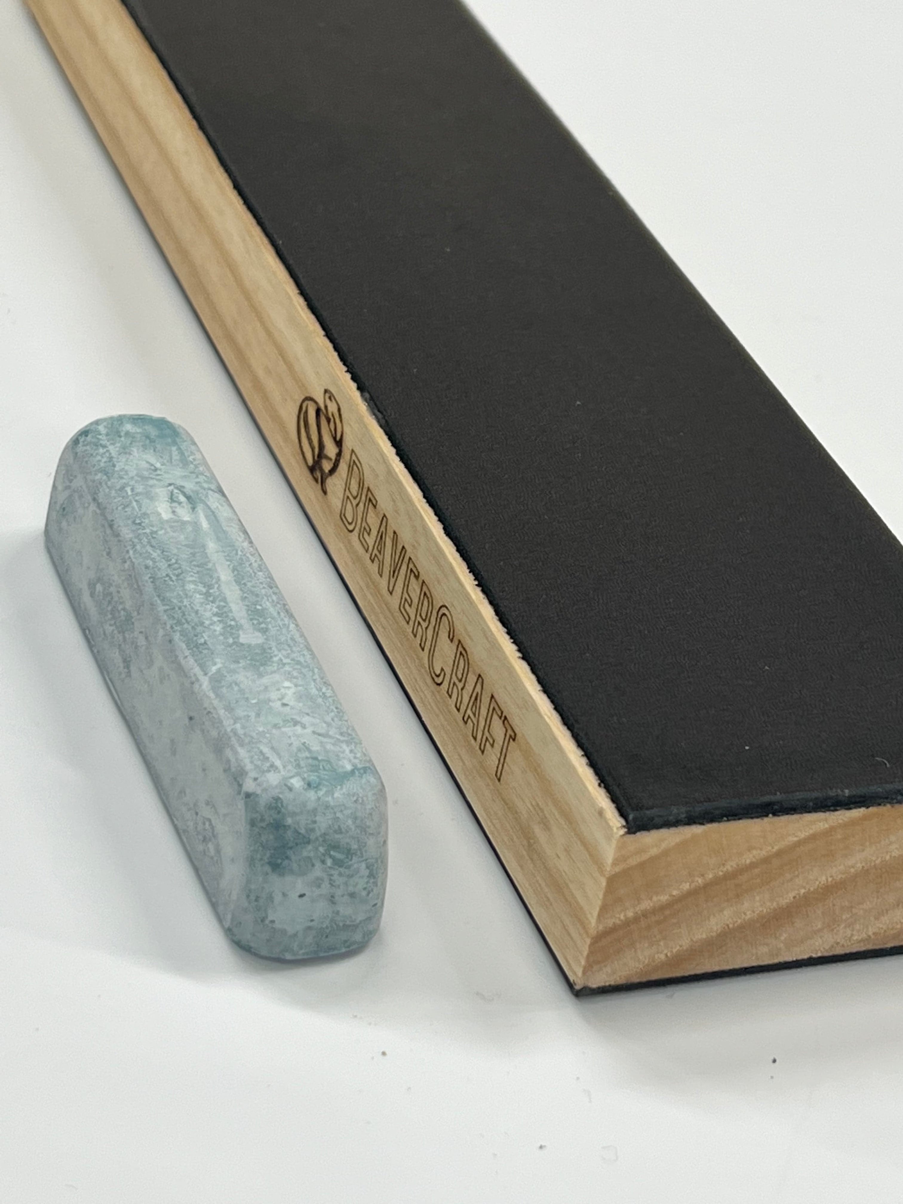 Dubbelsidig läderstropp 220x50 med slipmedel LS6P1