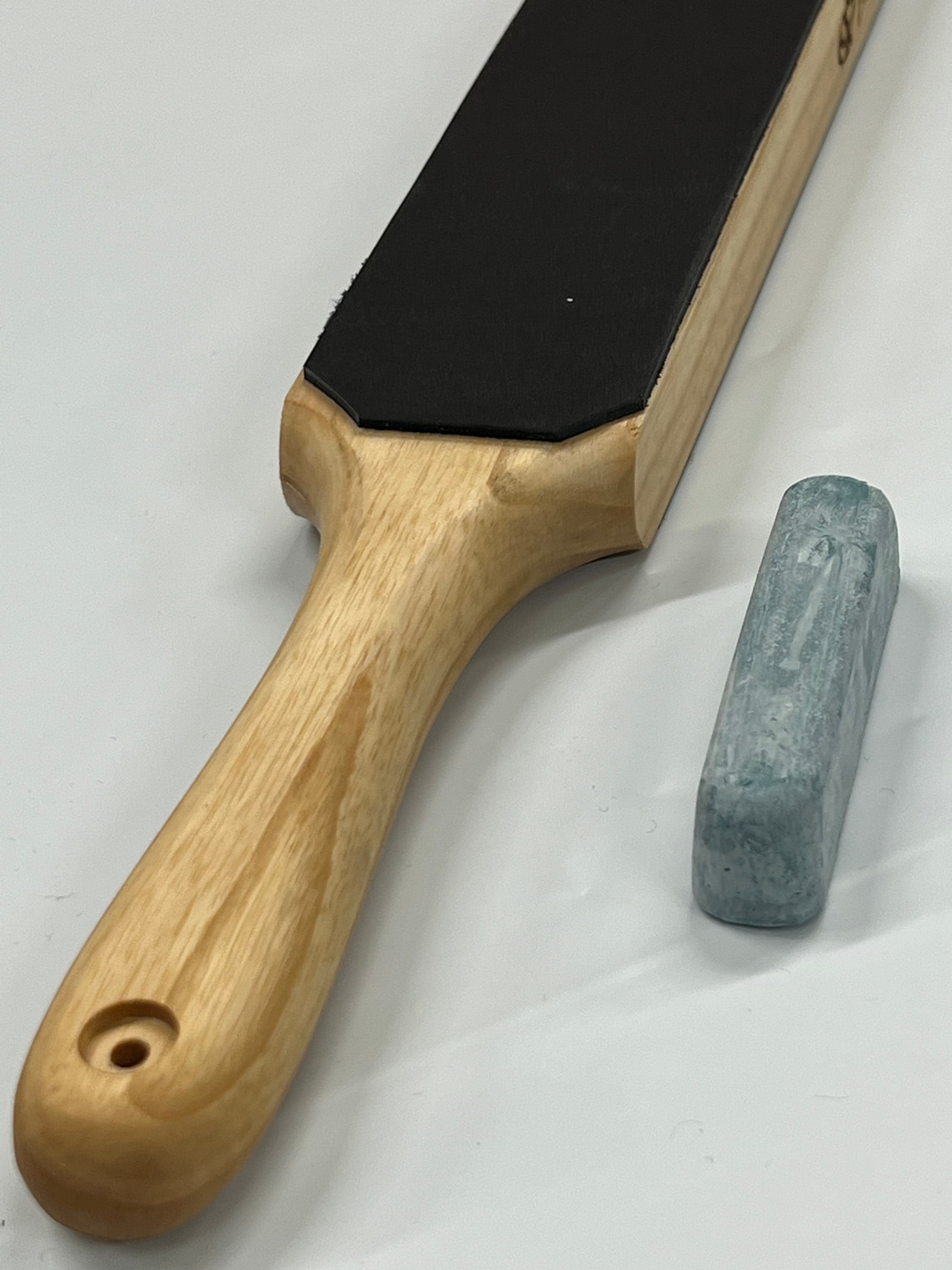 Dubbelsidig läderstropp 220x50 med slipmedel LS6P1