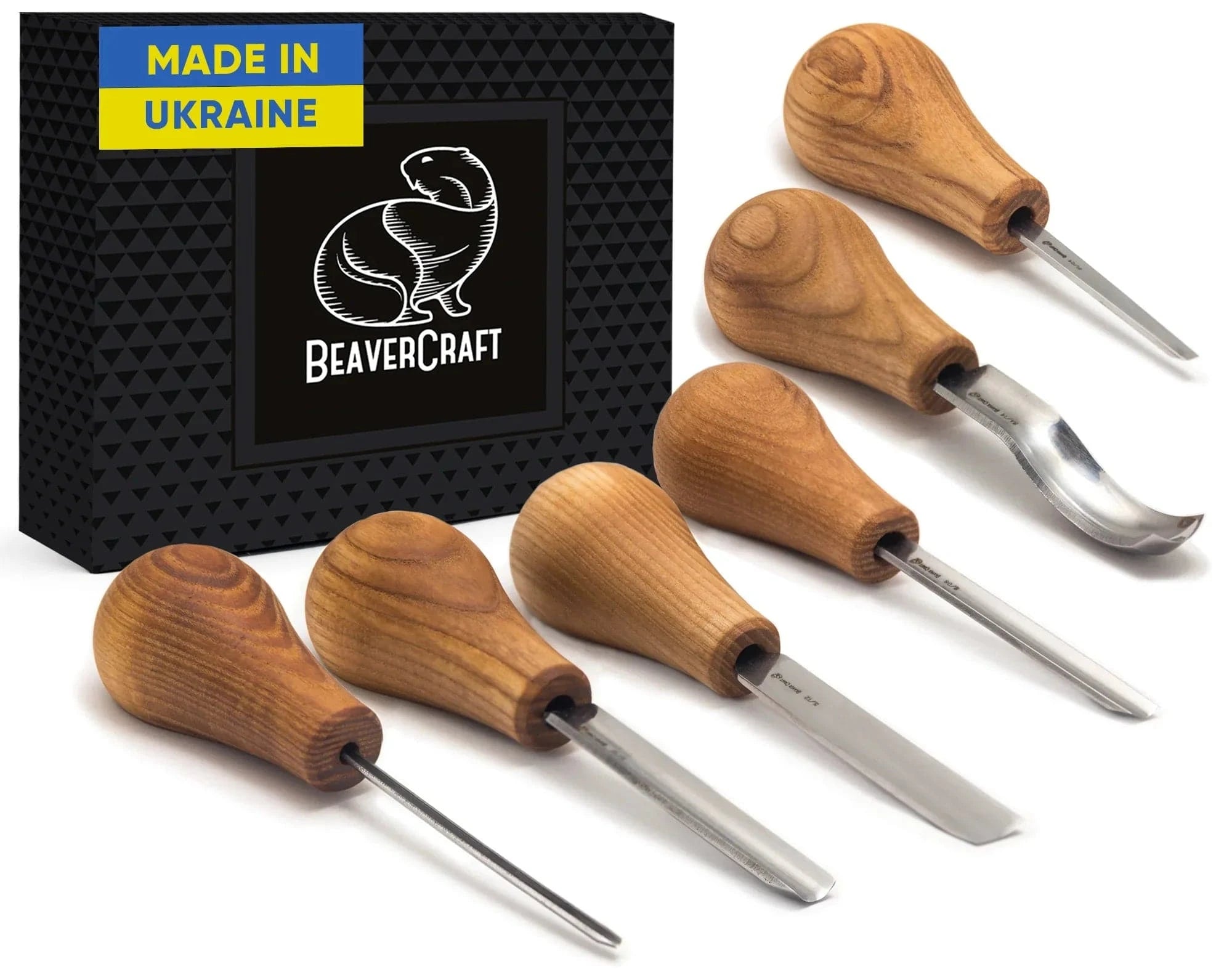 Treskjæringsjern-sett SC05 fra Beaver Craft 6 jern