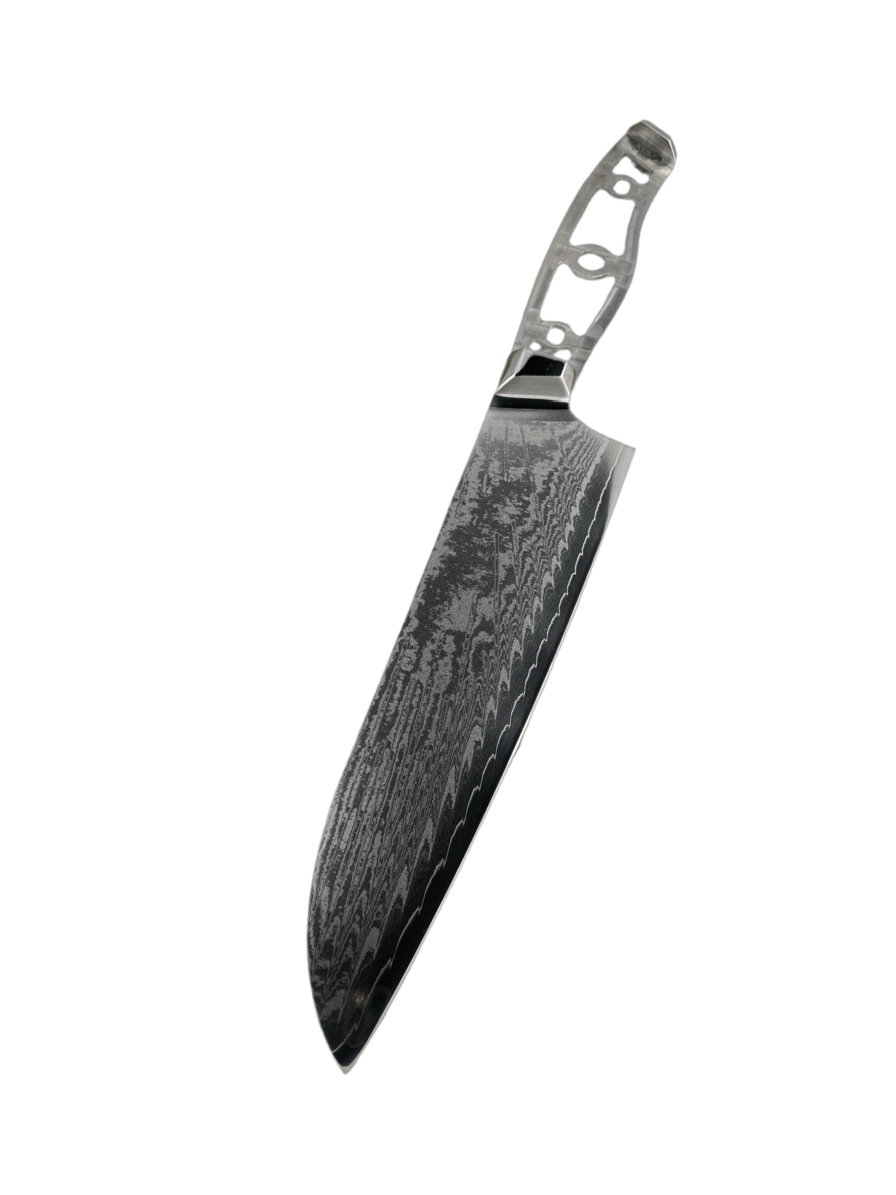 Santoku - AUS10 Damask Kokkekniv 8" fulltange med holker