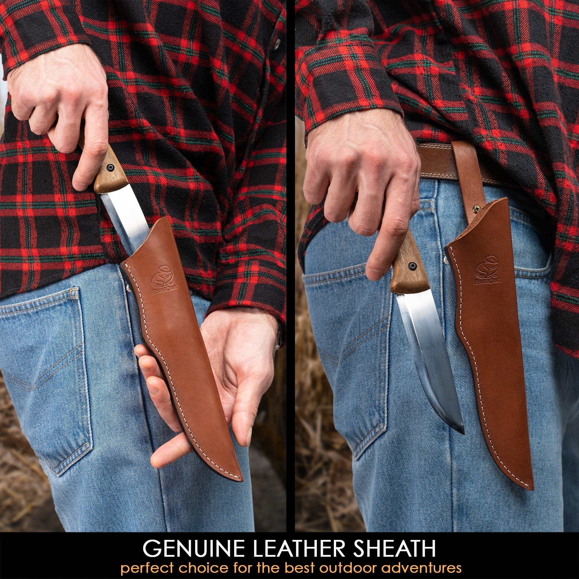 BSH1 Dune Bushcraft kniv med slire