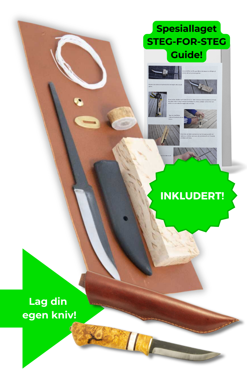 Begynnerpakke for knivmaking Alt du trenger for å lage din egen tollekniv