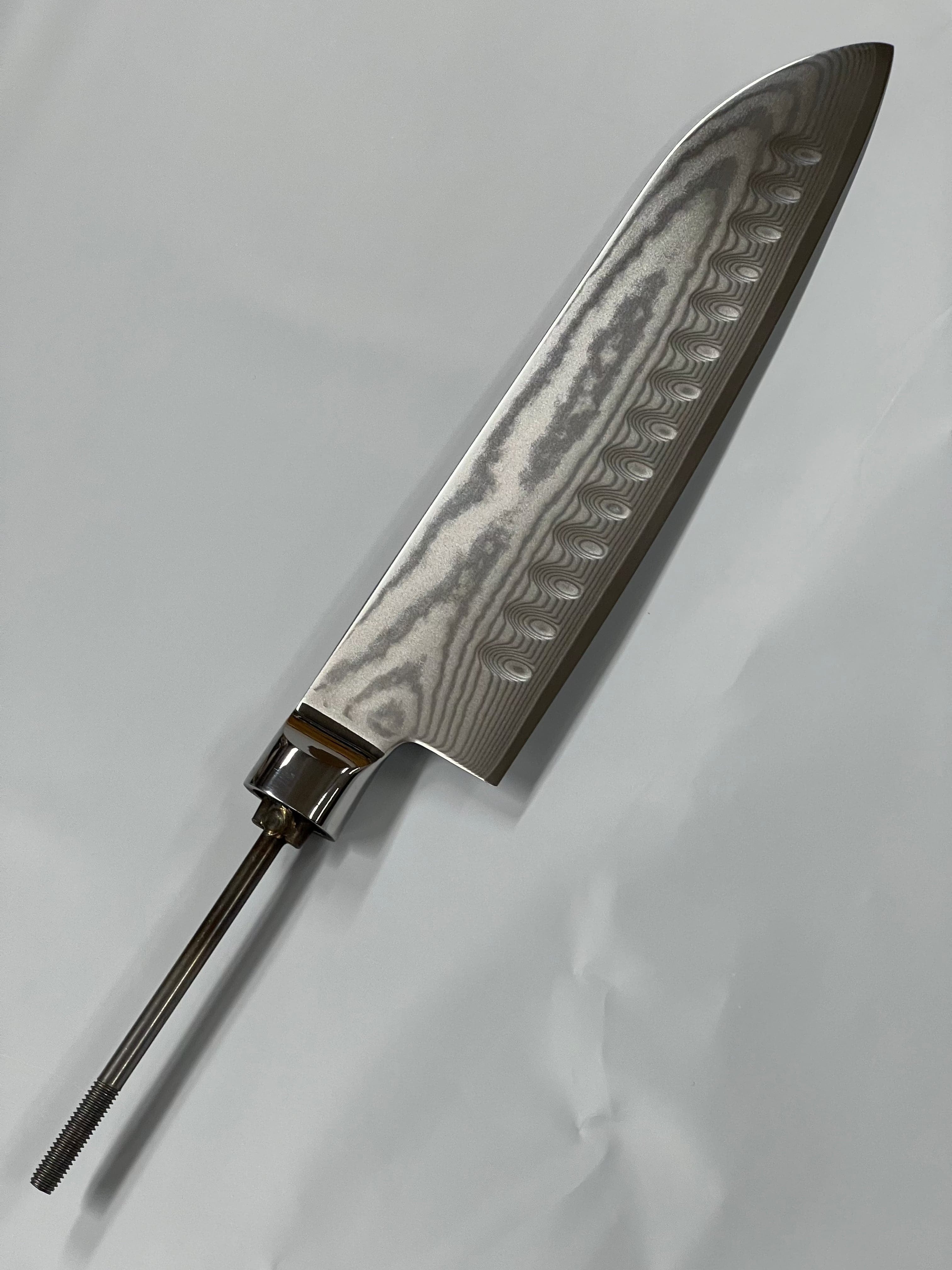 Santoku - AUS10 Damask Kokkekniv 7" stikktange med holk